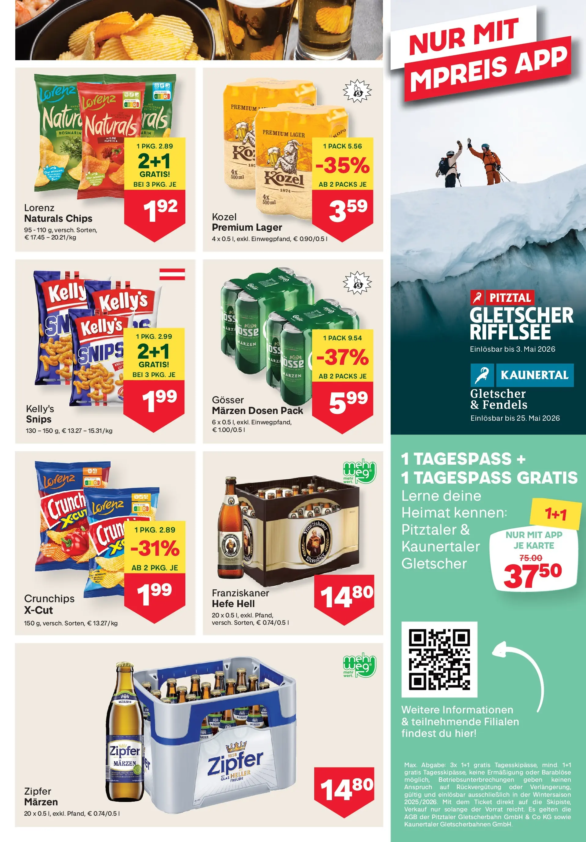 MPREIS Pfunds von 12.03.2026 - Aktuelle Angebote | Seite: 9 | Produkte: Chips