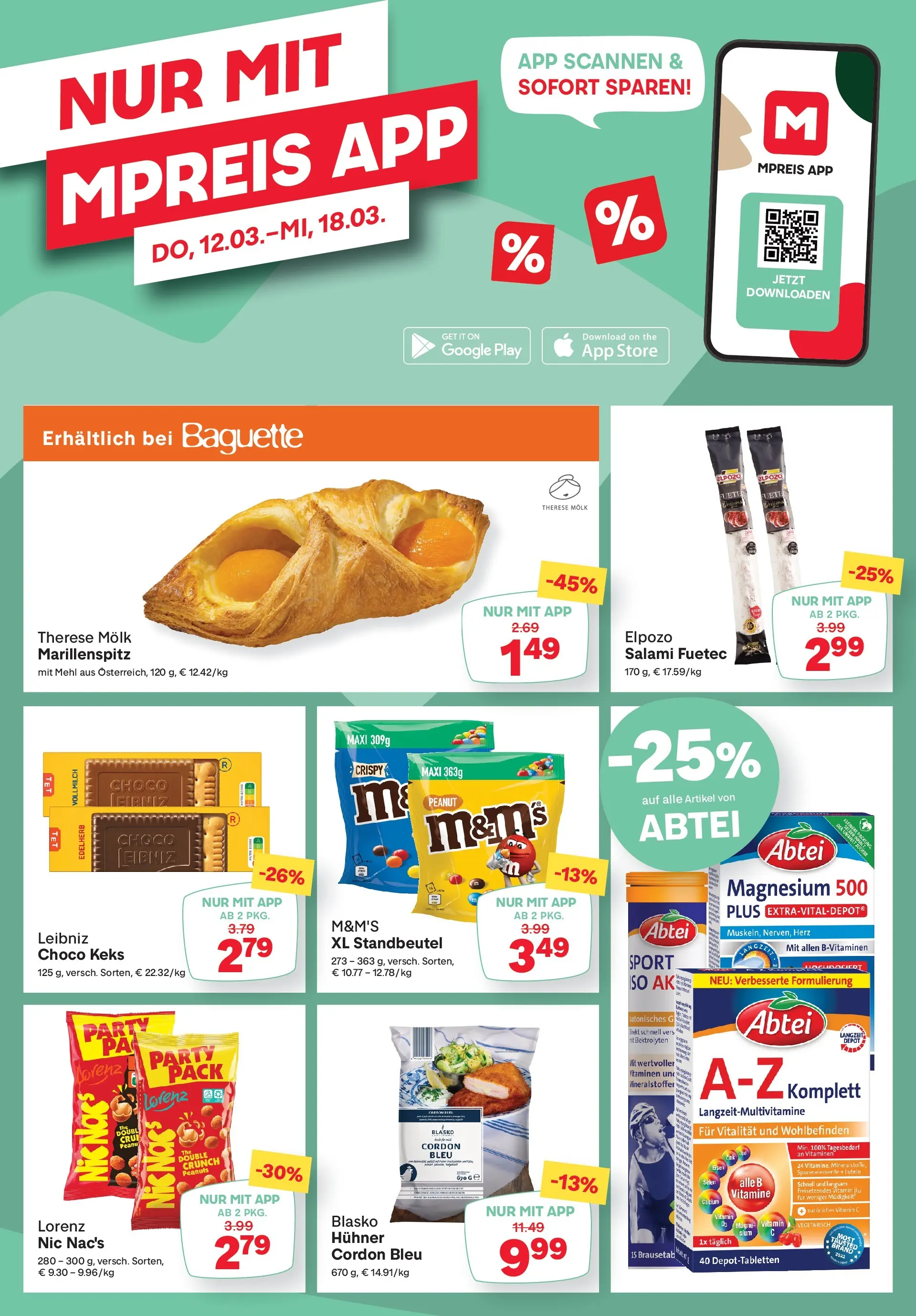 MPREIS Pfunds von 12.03.2026 - Aktuelle Angebote | Seite: 13 | Produkte: Jääkaappipakastin, Salami