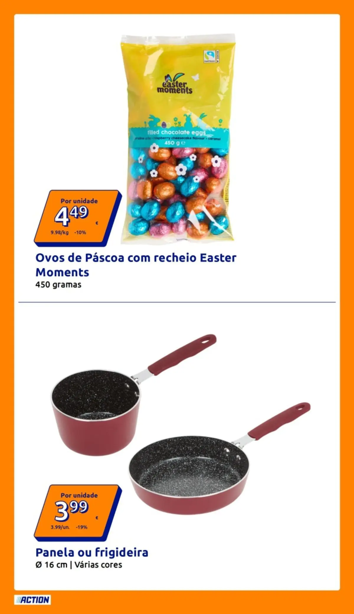 Action - Preços extremamente baixos » de 01/03/2026 - 31/03/2026 | Página: 7 | Produtos: Frigideira, Ovos, Chocolate, Panela