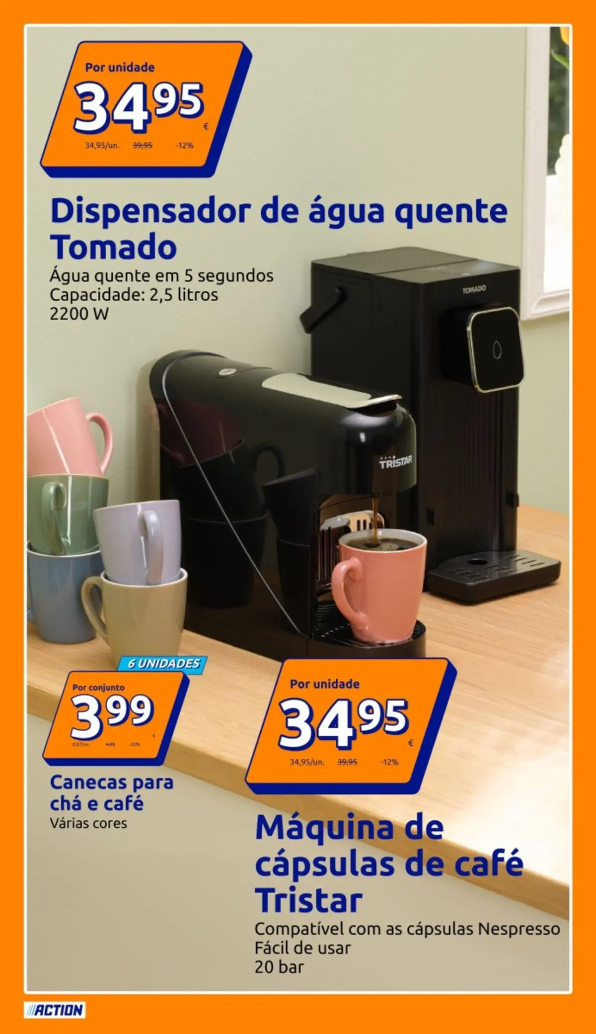 Action - Preços extremamente baixos » de 01/03/2026 - 31/03/2026 | Página: 13 | Produtos: Agua, Nespresso, Café, Chá