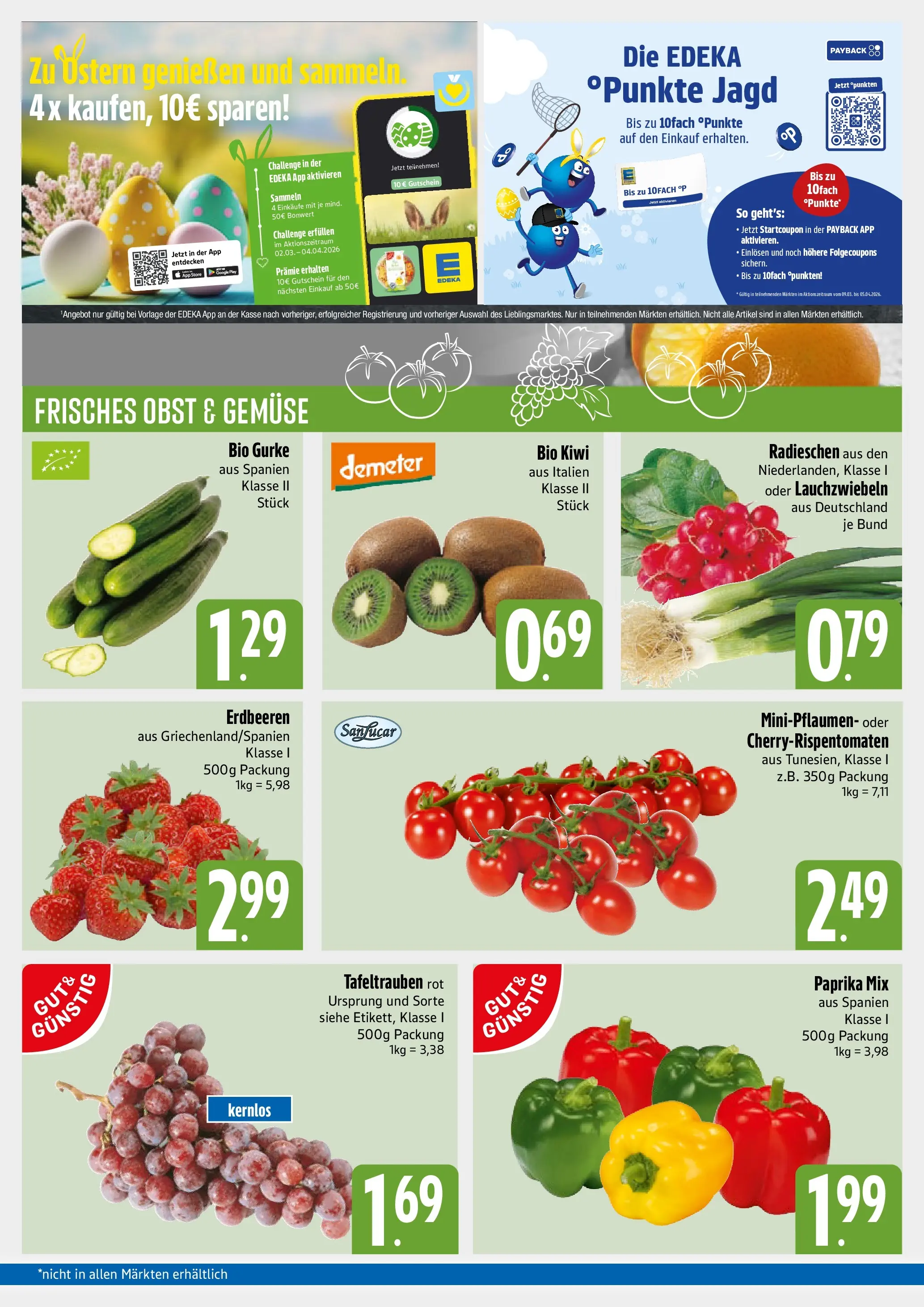 Angebote - E xpress: Wochenangebote (ab 08.03.2026) zum Blättern | Seite: 3 | Produkte: Gemüse, Paprika, Obst, Erdbeeren