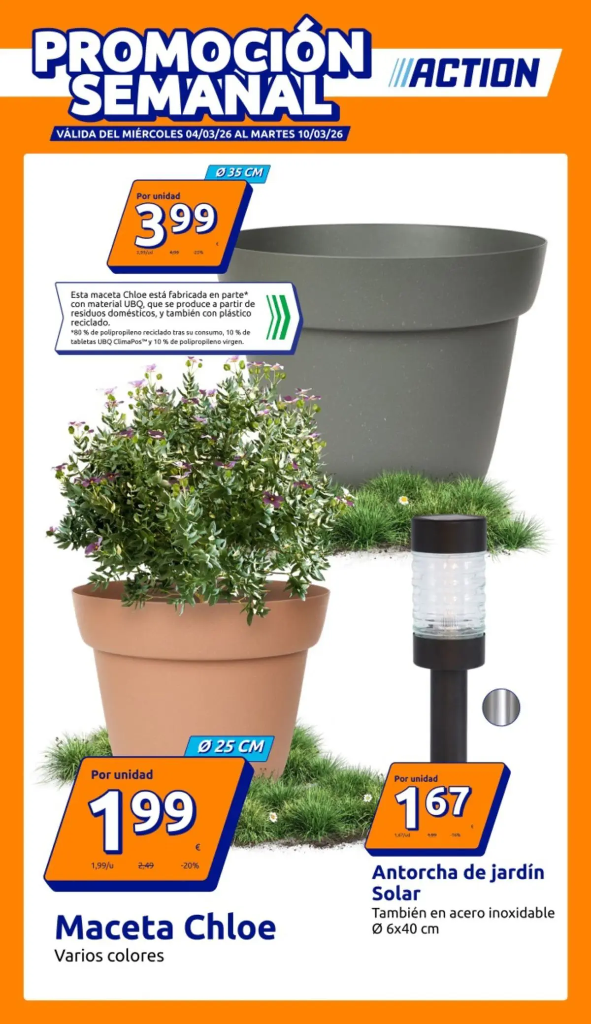 Action folleto 04/03/2026 - 10/03/2026 | Página: 1 | Productos: Maceta