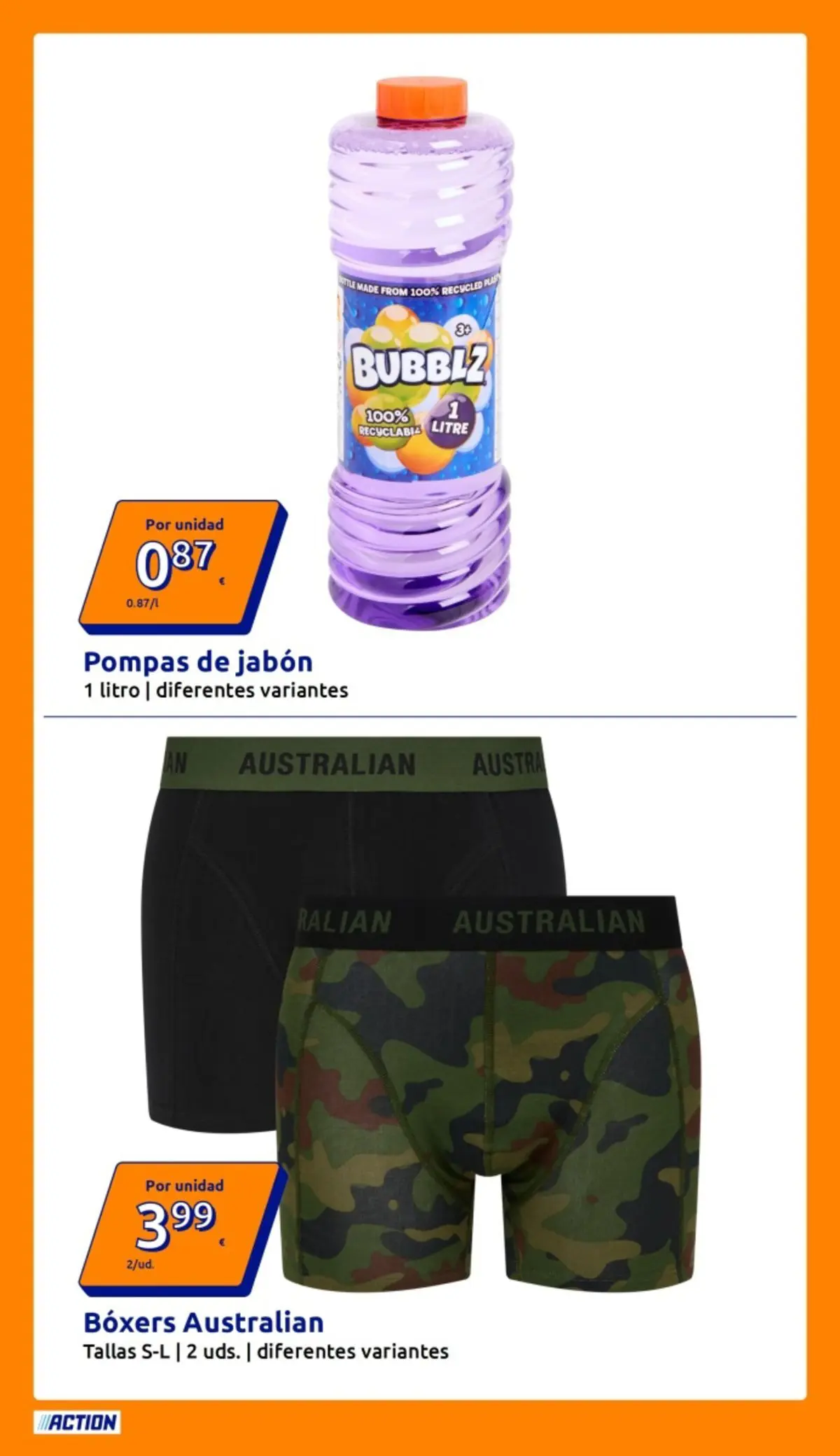 Action folleto 04/03/2026 - 10/03/2026 | Página: 17 | Productos: Jabón, Boxers
