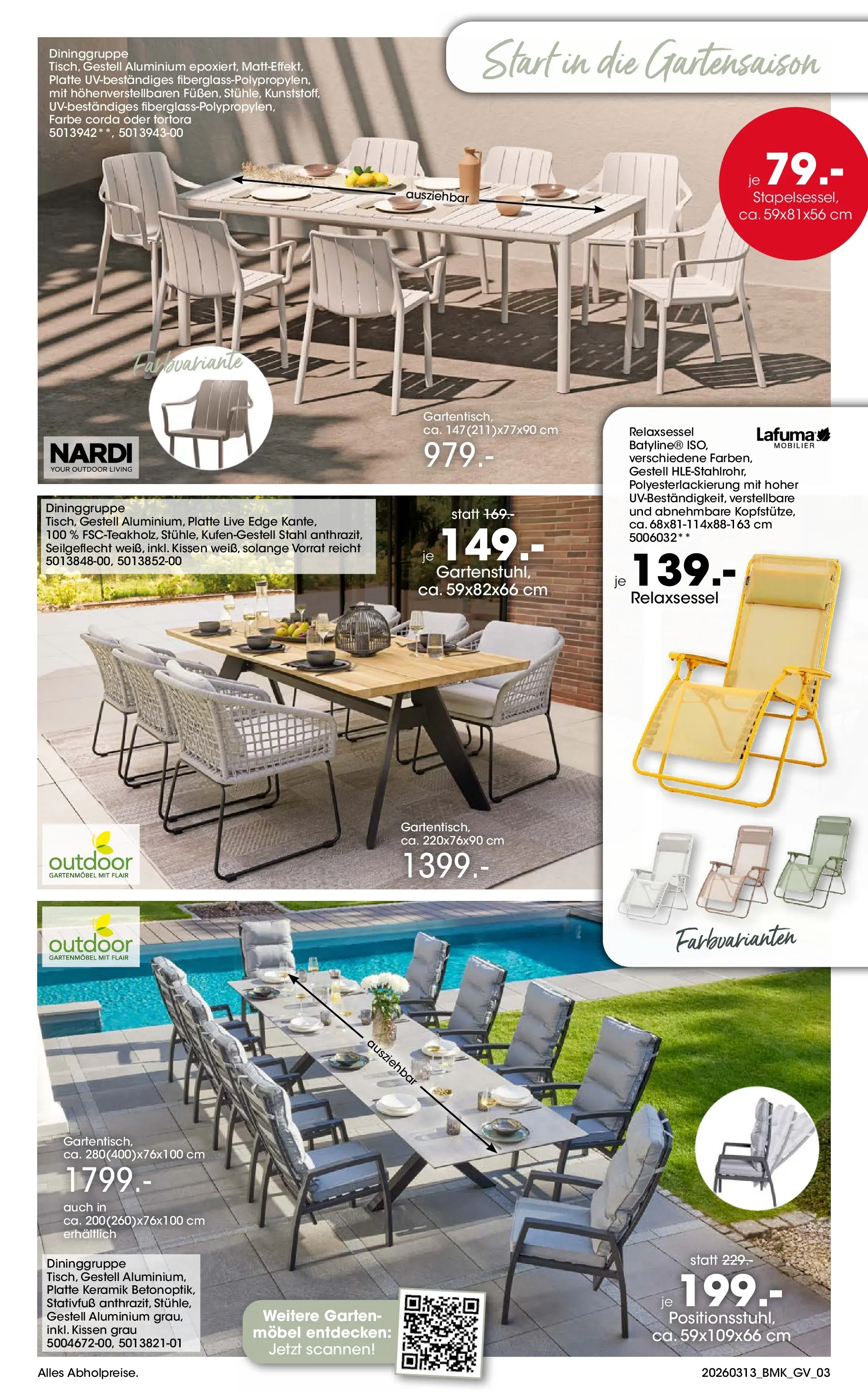 Möbel Martin März Highlights (ab 13.03.2026) zum Blättern | Seite: 3 | Produkte: Relaxsessel, Kissen, Gartenmöbel