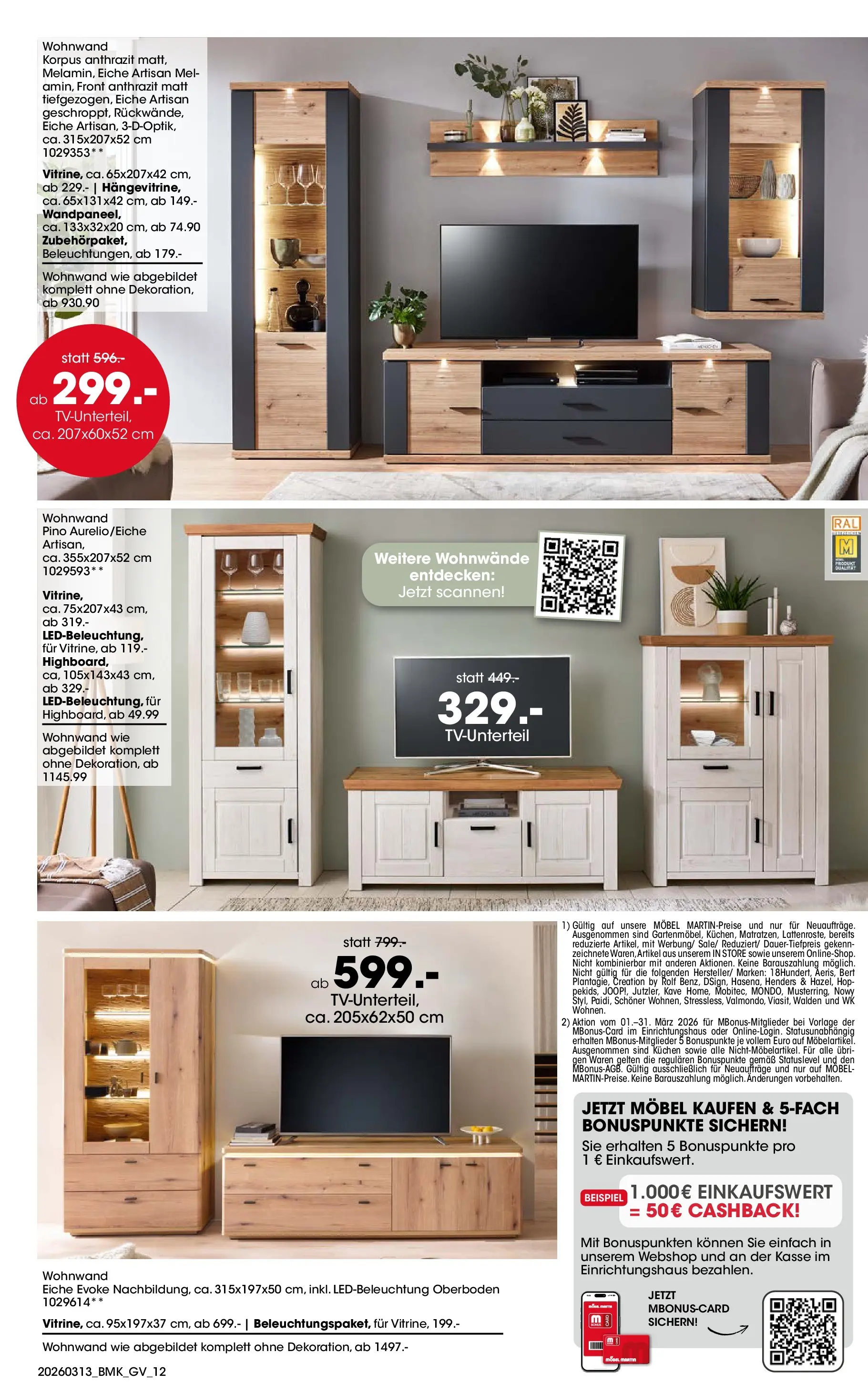 Möbel Martin März Highlights (ab 13.03.2026) zum Blättern | Seite: 12 | Produkte: Wohnwand, Kuchen