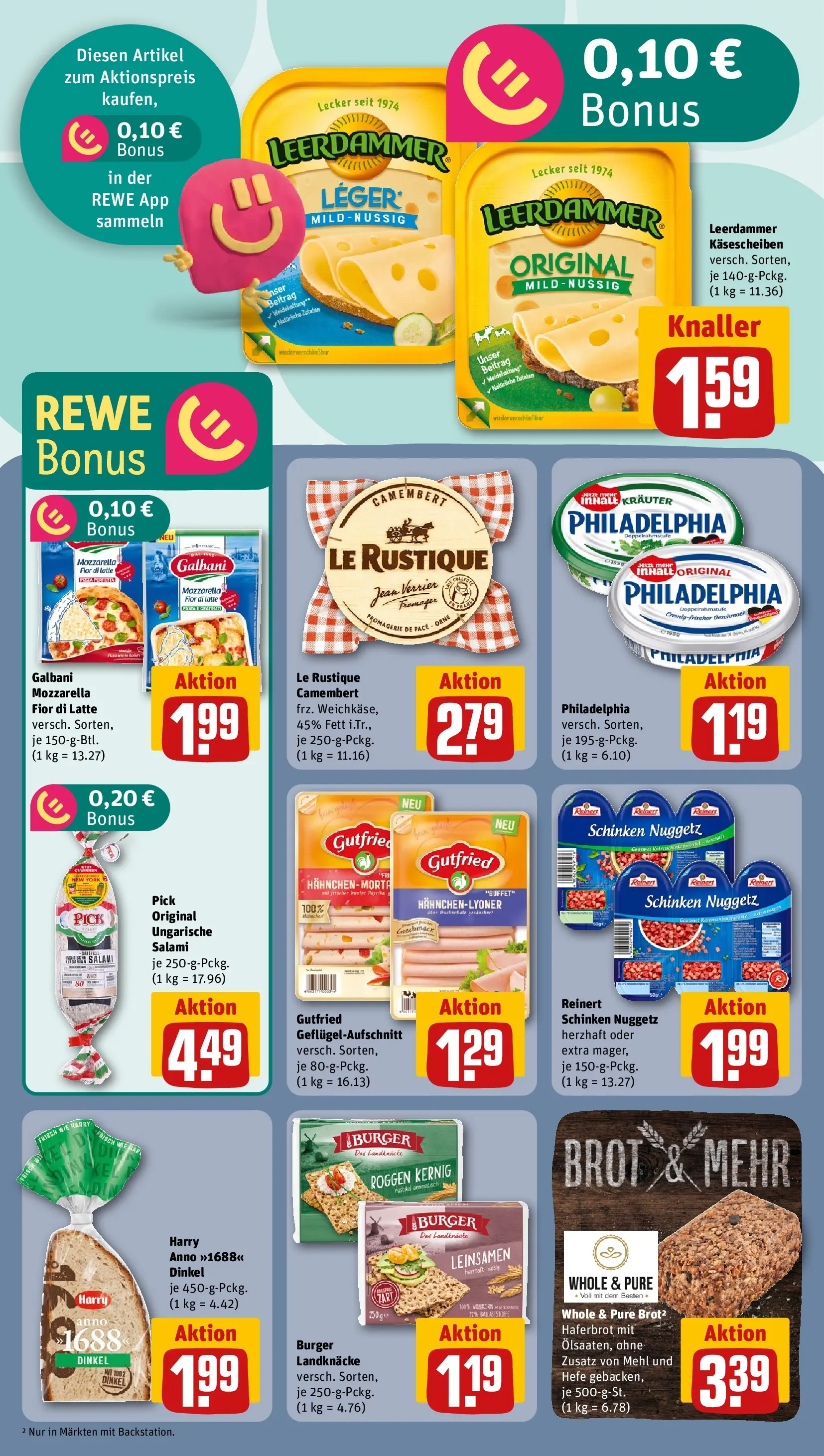 REWE Prospekt ab 09.03.2026 zum Blättern » Angebote | Seite: 12 | Produkte: Philadelphia, Burger, Paprika, Pizza