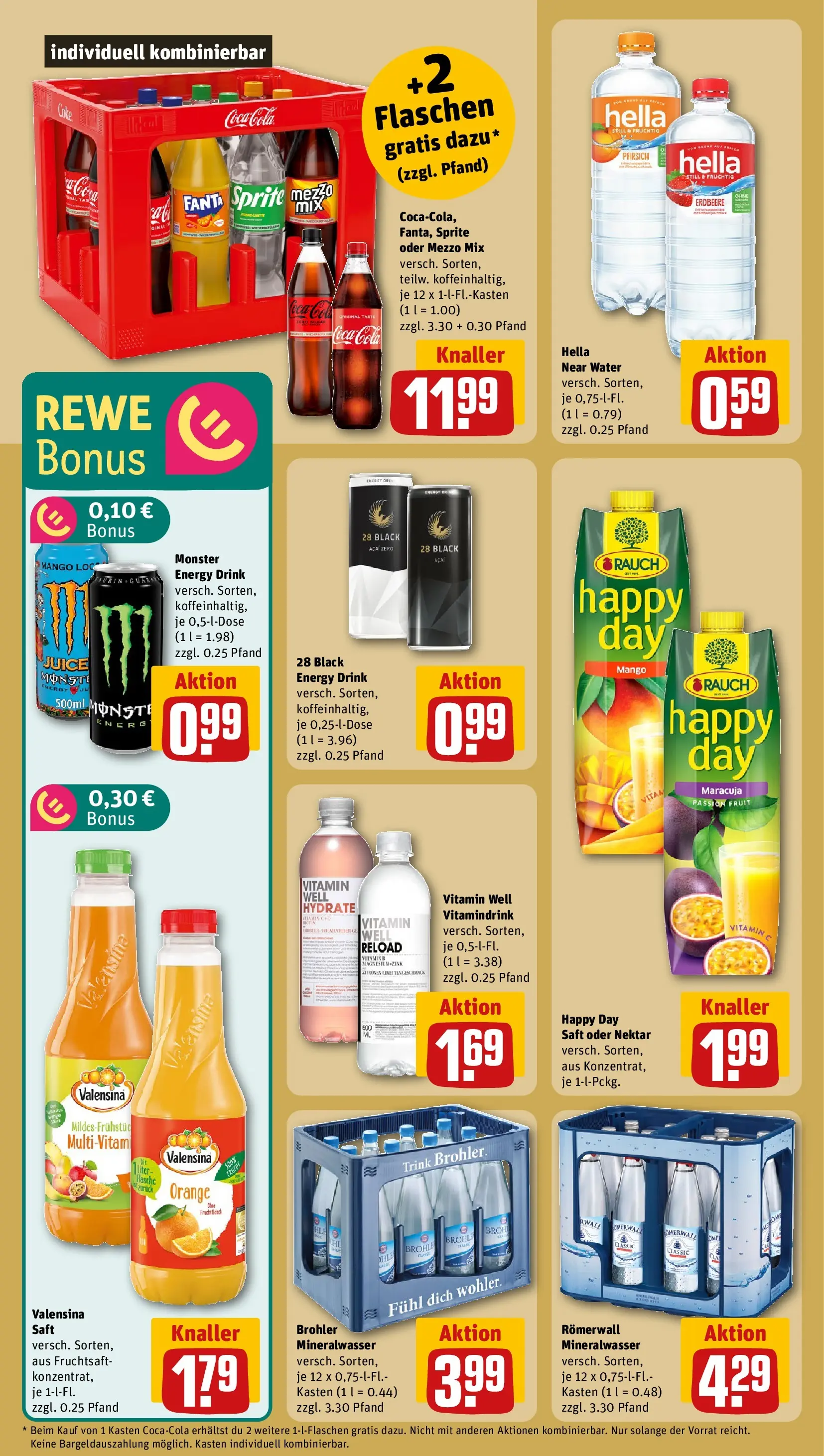 REWE Prospekt ab 09.03.2026 zum Blättern » Angebote | Seite: 14 | Produkte: Energy, Valensina, Hella, Saft