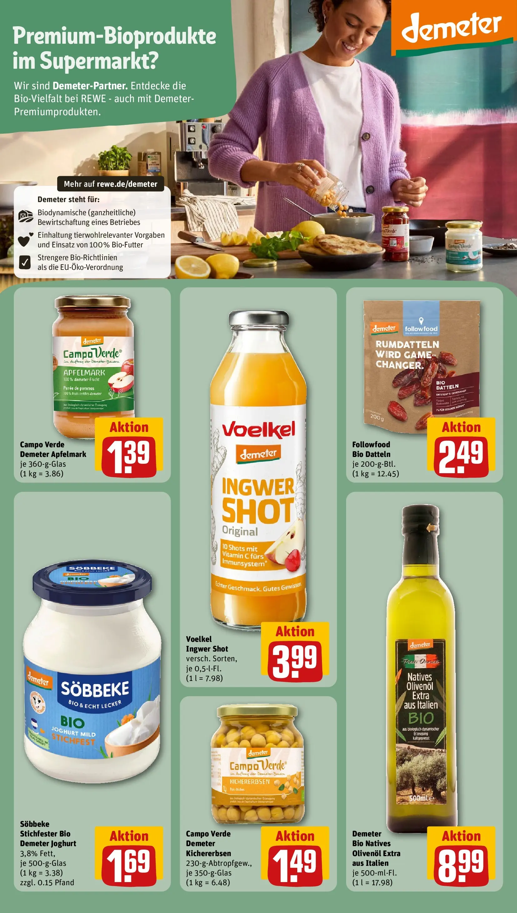 REWE Prospekt ab 09.03.2026 zum Blättern » Angebote | Seite: 21 | Produkte: Joghurt, Olivenol, Pommes, Apple