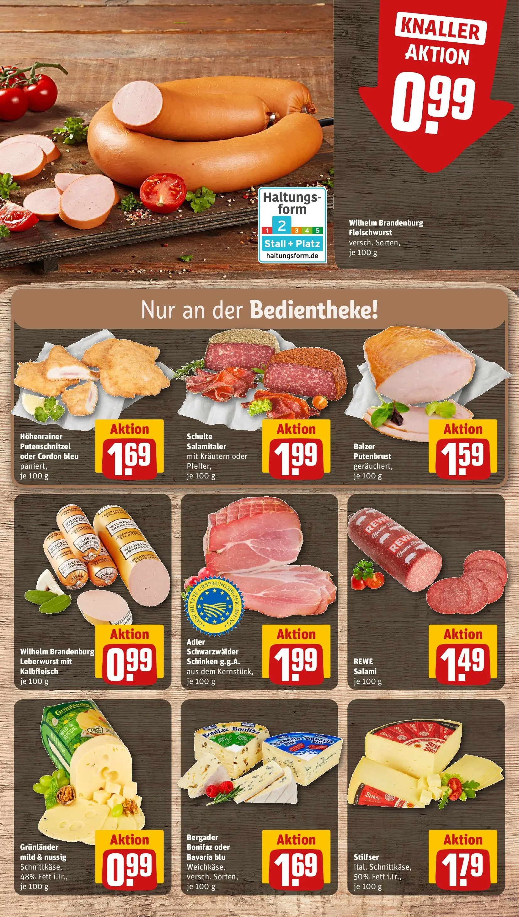 REWE Prospekt ab 09.03.2026 zum Blättern » Angebote | Seite: 9 | Produkte: Schnitzel, Grunlander, Putenschnitzel, Schinken