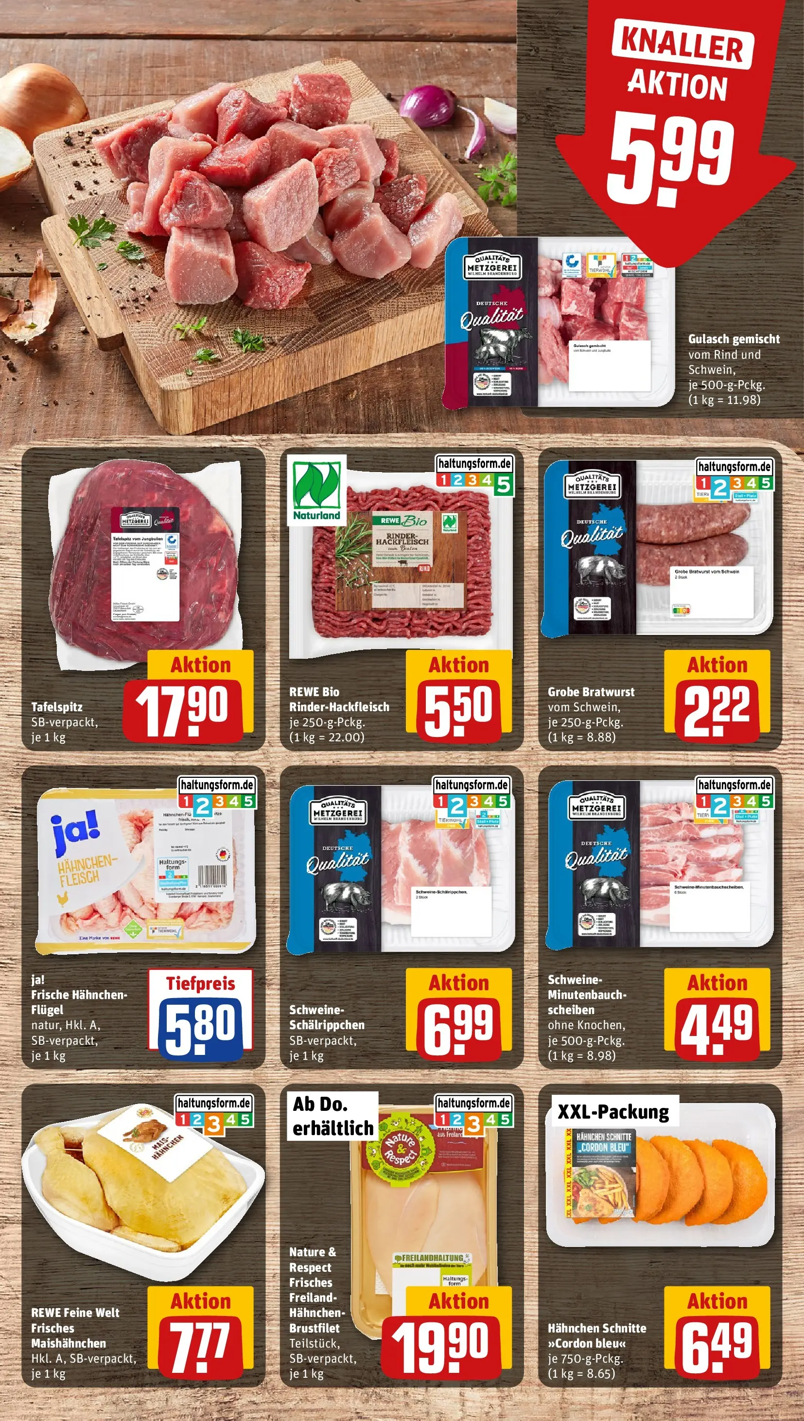 REWE Prospekt ab 09.03.2026 zum Blättern » Angebote | Seite: 8 | Produkte: Tafelspitz, Hahnchen, Fleisch, Hackfleisch