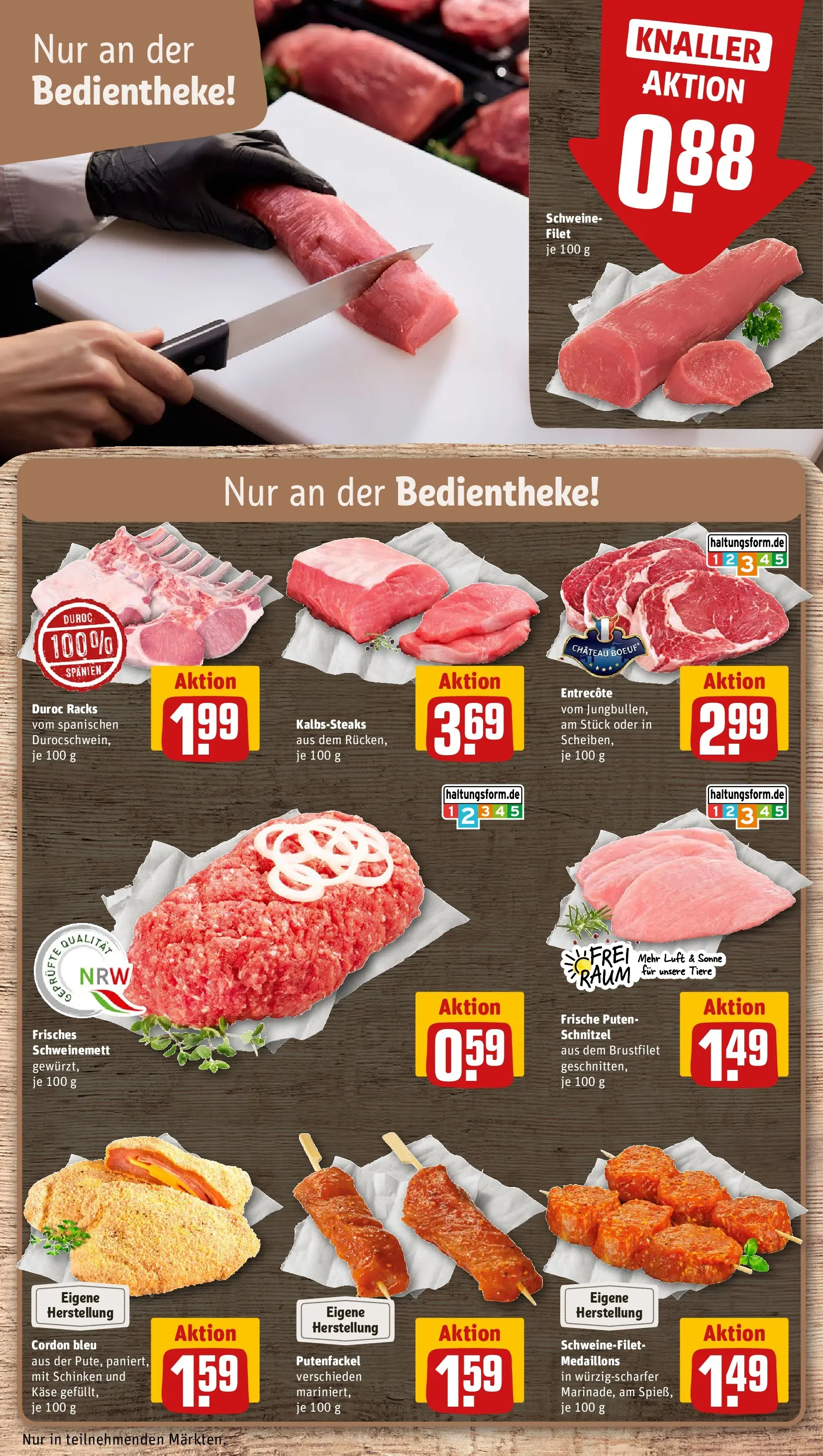 REWE Prospekt ab 09.03.2026 zum Blättern » Angebote | Seite: 10 | Produkte: Entrecote, Schweinefilet, Schinken, Steak