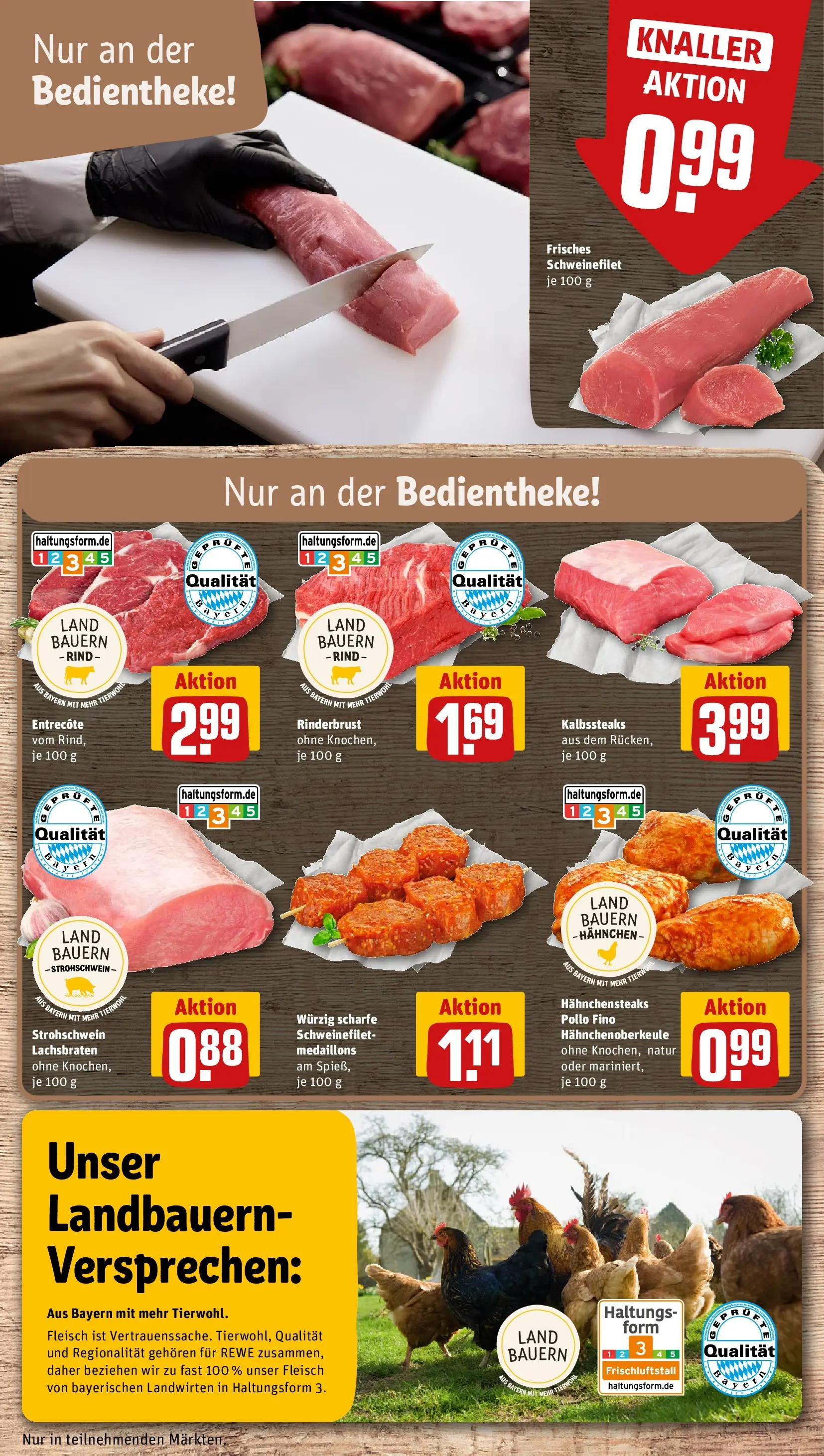 REWE Prospekt ab 09.03.2026 zum Blättern » Angebote | Seite: 14 | Produkte: Hahnchen, Entrecote, Schweinefilet, Fleisch
