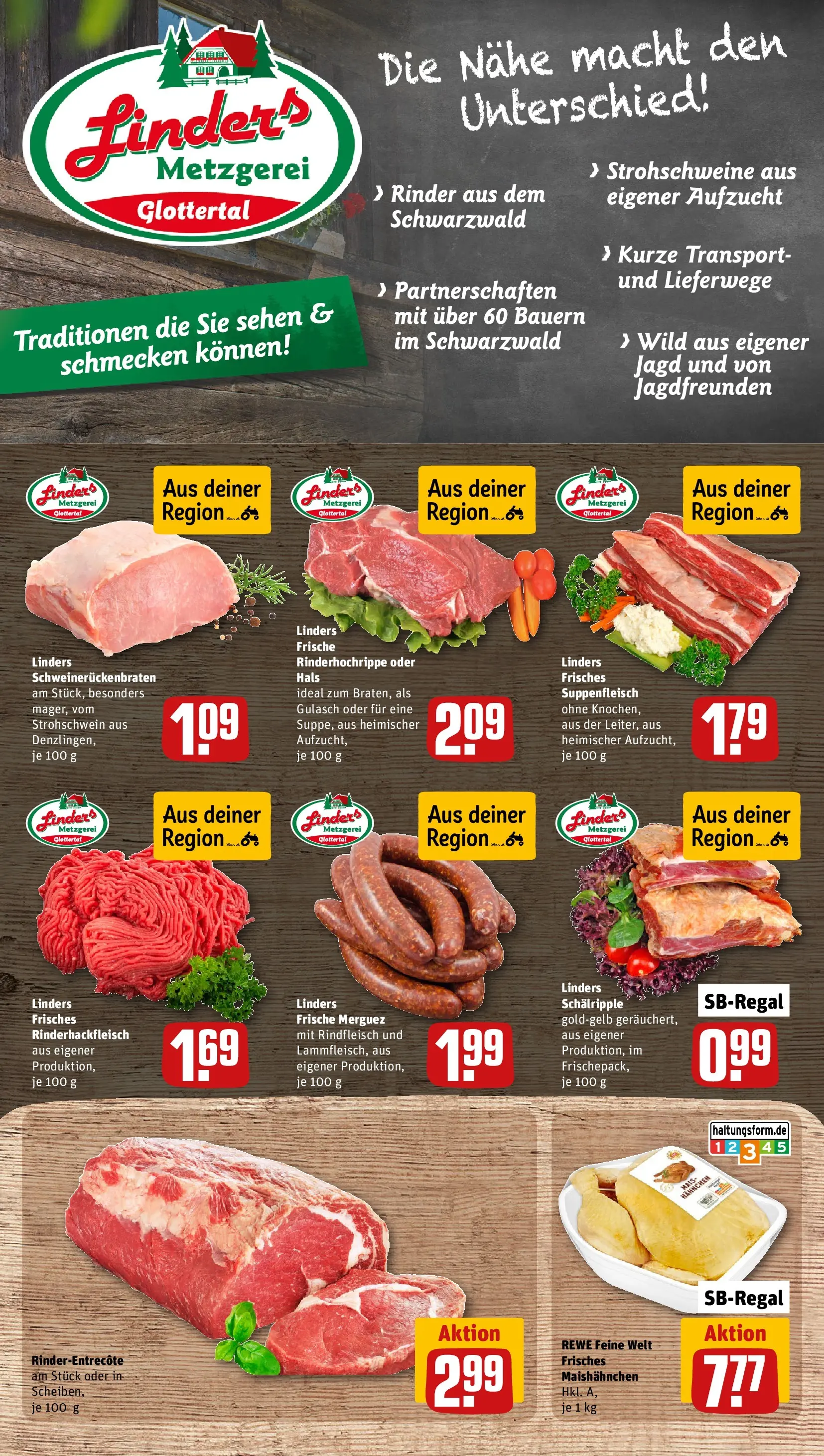 REWE Prospekt ab 09.03.2026 zum Blättern » Angebote | Seite: 8 | Produkte: Hahnchen, Entrecote, Gulasch, Suppenfleisch
