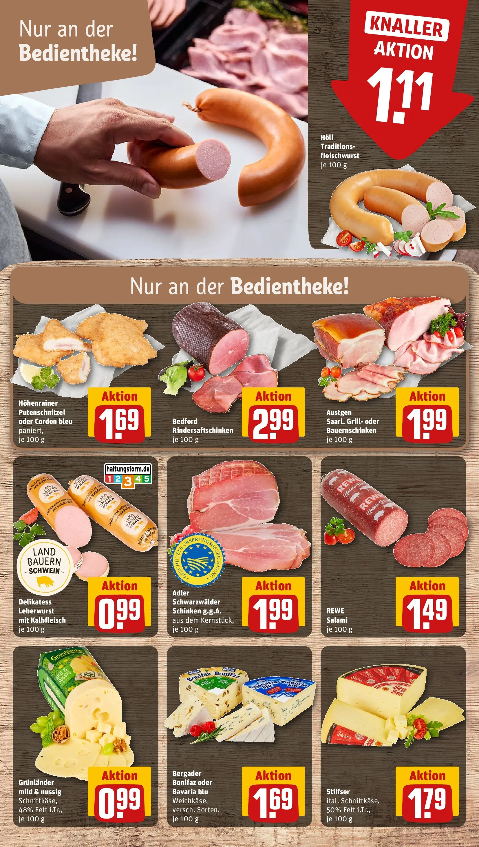 REWE Prospekt ab 09.03.2026 zum Blättern » Angebote | Seite: 9 | Produkte: Grill, Putenschnitzel, Salami, Schinken