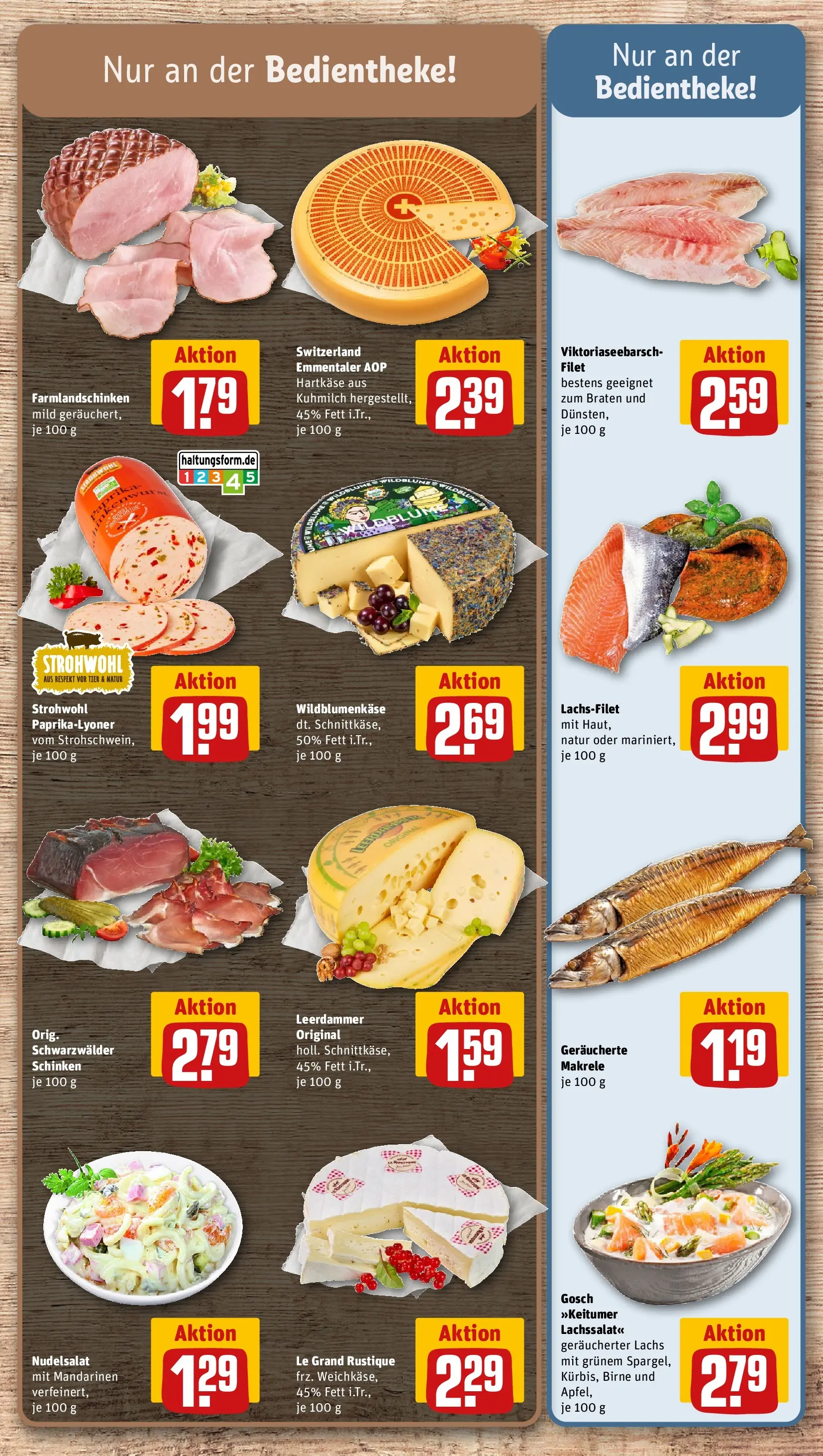REWE Prospekt ab 09.03.2026 zum Blättern » Angebote | Seite: 9 | Produkte: Mandarinen, Leerdammer, Lachs, Schinken