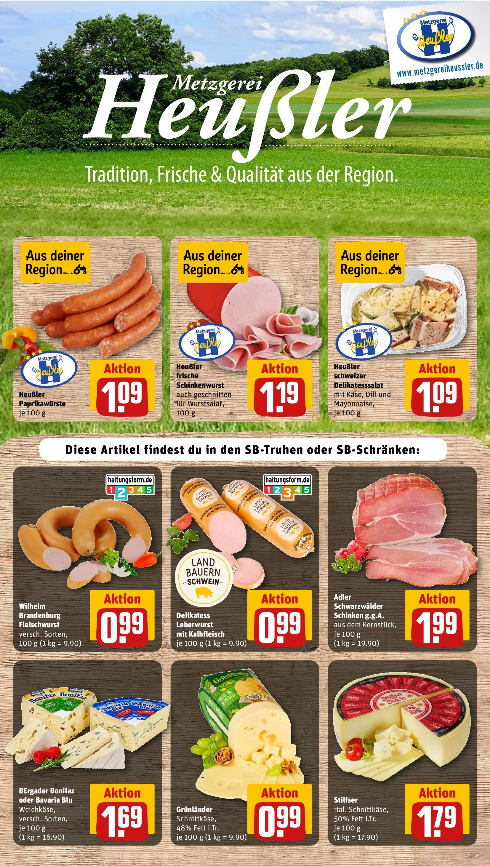 REWE Prospekt ab 09.03.2026 zum Blättern » Angebote | Seite: 9 | Produkte: Grunlander, Dill, Schinken