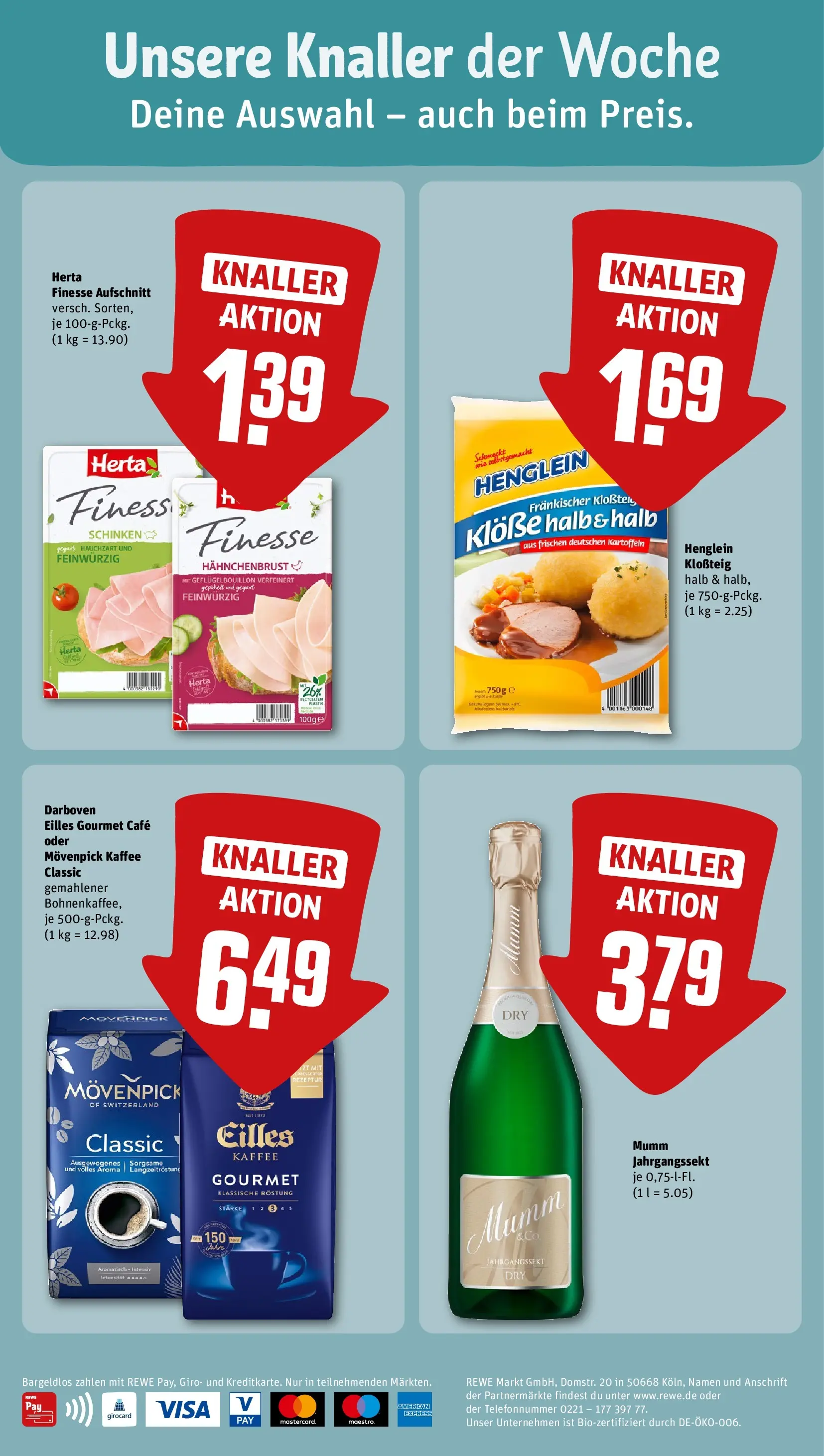 REWE Prospekt ab 09.03.2026 zum Blättern » Angebote | Seite: 2 | Produkte: Kartoffeln, Movenpick kaffee, Schinken, Hahnchenbrust