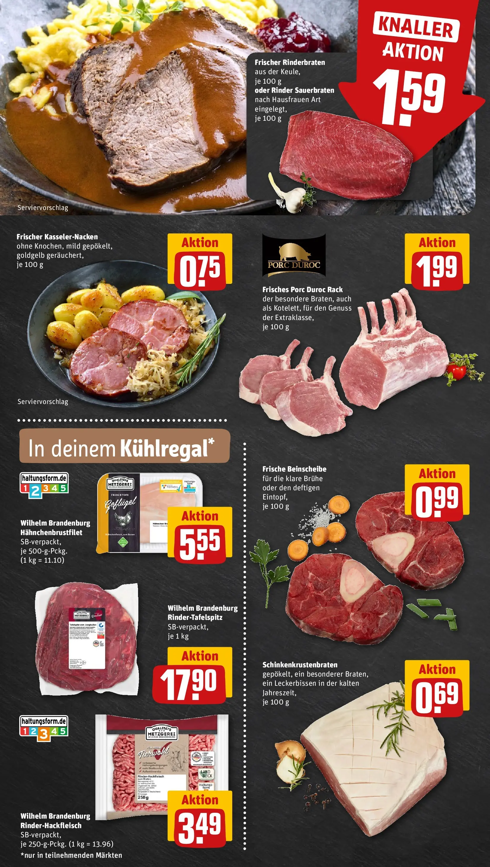 REWE Prospekt ab 09.03.2026 zum Blättern » Angebote | Seite: 6 | Produkte: Rinderbraten, Hackfleisch