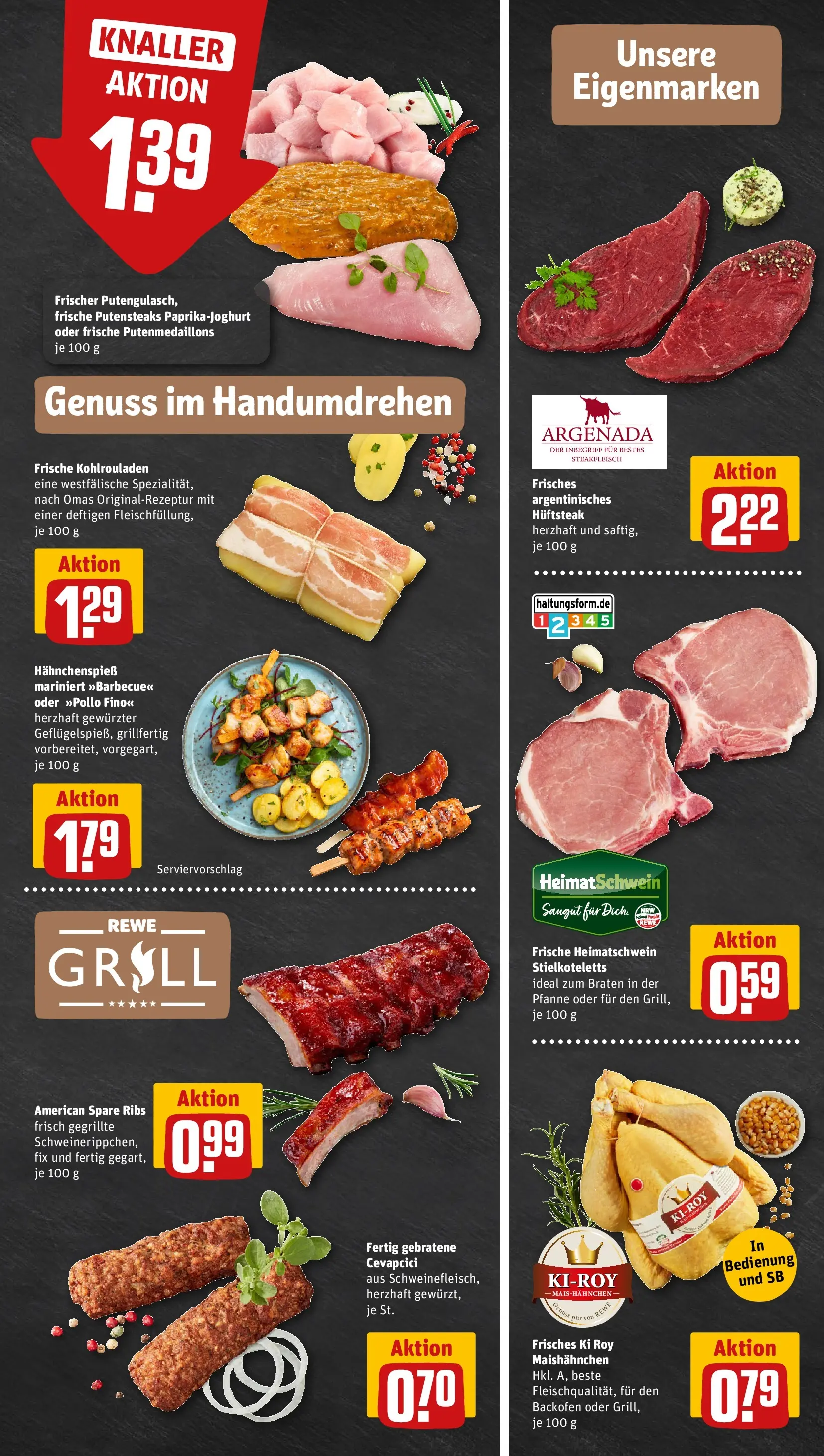 REWE Prospekt ab 09.03.2026 zum Blättern » Angebote | Seite: 7 | Produkte: Spare ribs, Cevapcici, Backofen, Steak