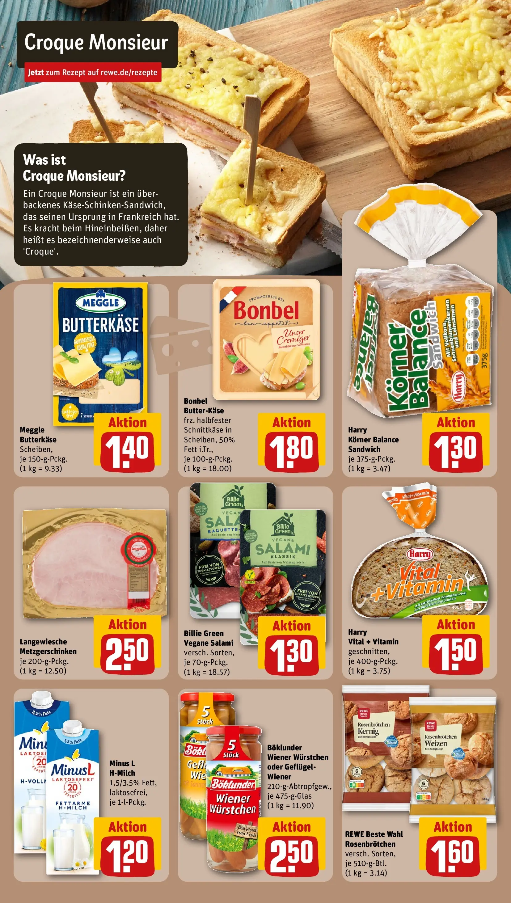 REWE Prospekt ab 09.03.2026 zum Blättern » Angebote | Seite: 17 | Produkte: Wiener wurstchen, Milch, Rum, Salami