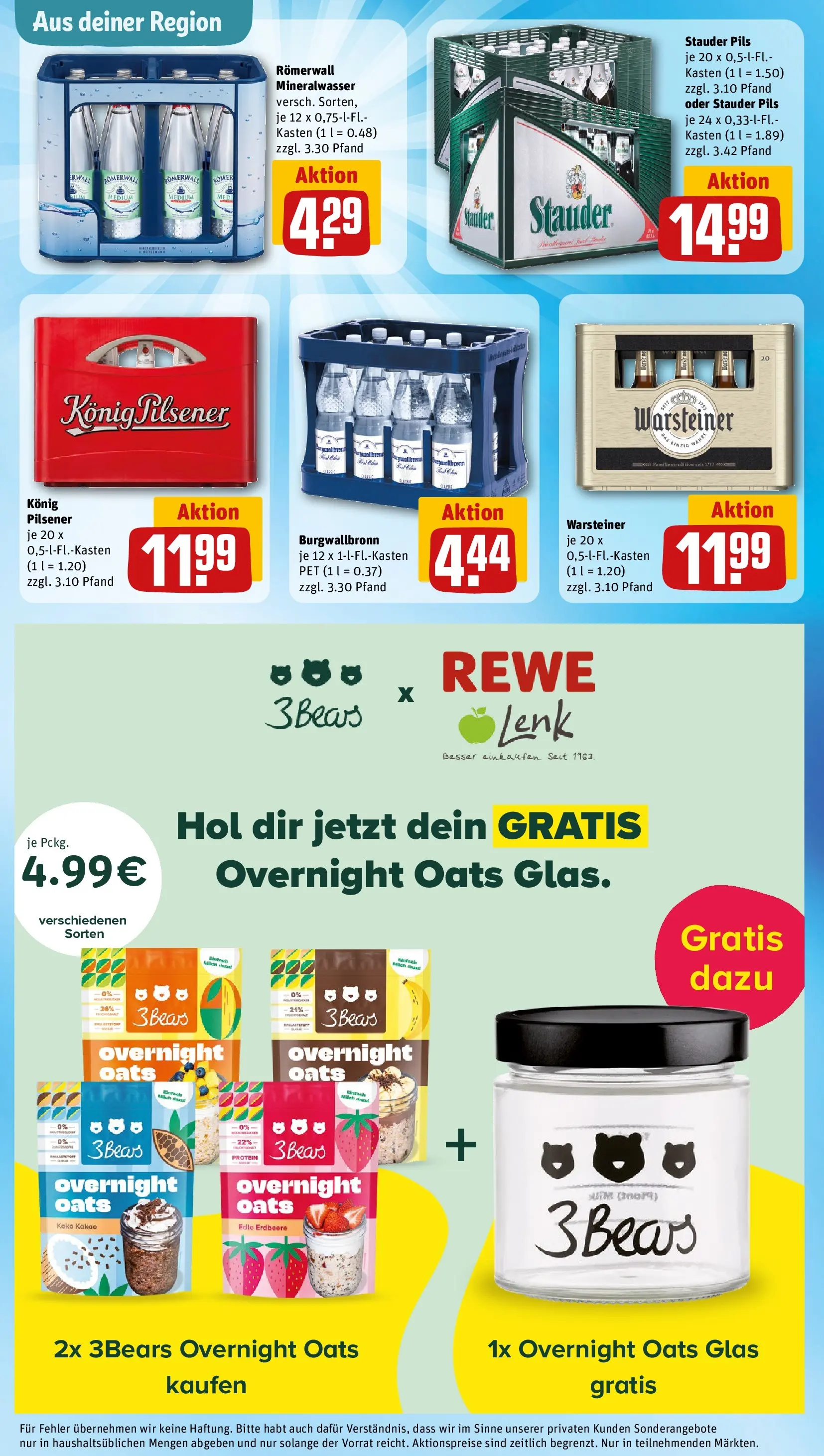 REWE Prospekt ab 09.03.2026 zum Blättern » Angebote | Seite: 28 | Produkte: Konig pilsener, Milch, Pils, Mineralwasser