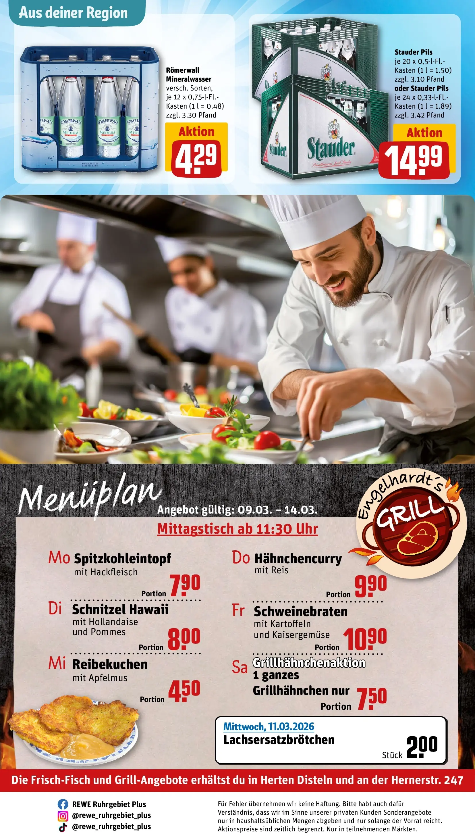 REWE Prospekt ab 09.03.2026 zum Blättern » Angebote | Seite: 29 | Produkte: Grill, Pils, Mineralwasser, Reis