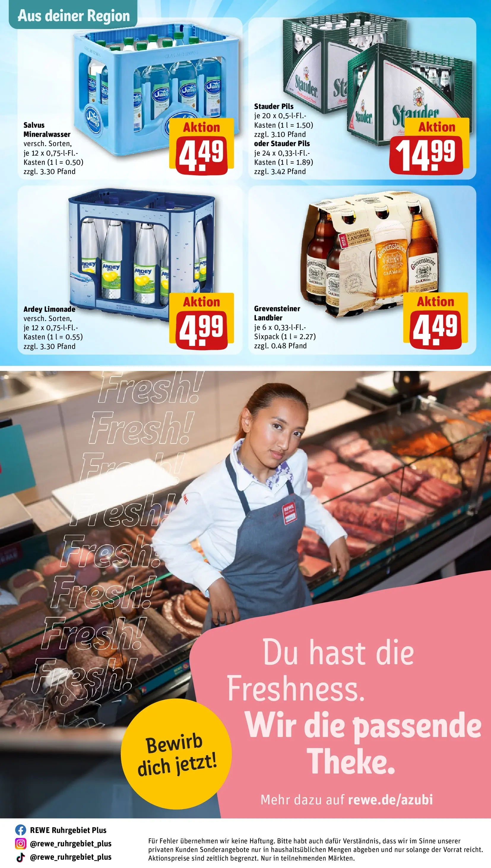 REWE Prospekt ab 09.03.2026 zum Blättern » Angebote | Seite: 29 | Produkte: Pils, Mineralwasser, Salat, Veltins