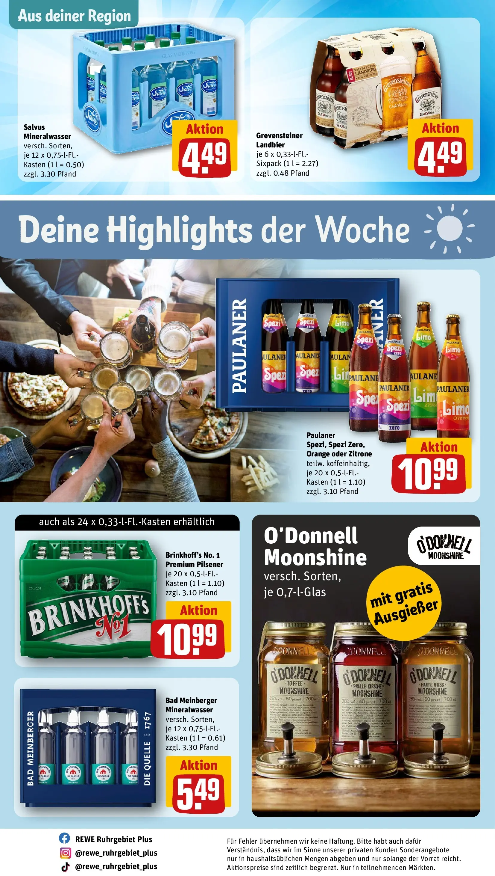 REWE Prospekt ab 09.03.2026 zum Blättern » Angebote | Seite: 28 | Produkte: Paulaner spezi, Zitrone, Paulaner, Veltins