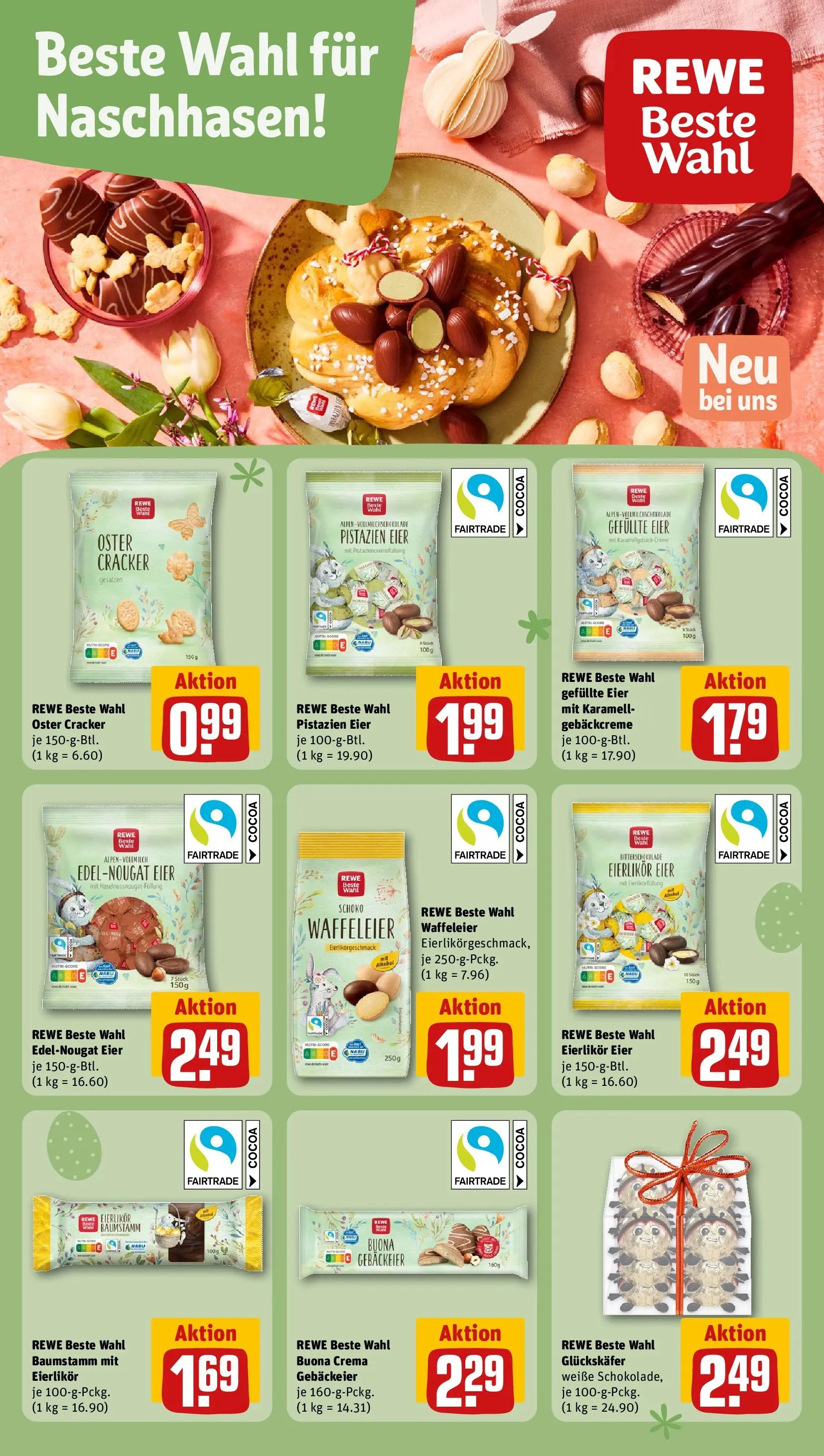 REWE Prospekt ab 09.03.2026 zum Blättern » Angebote | Seite: 14 | Produkte: Eier, Pistazien, Creme