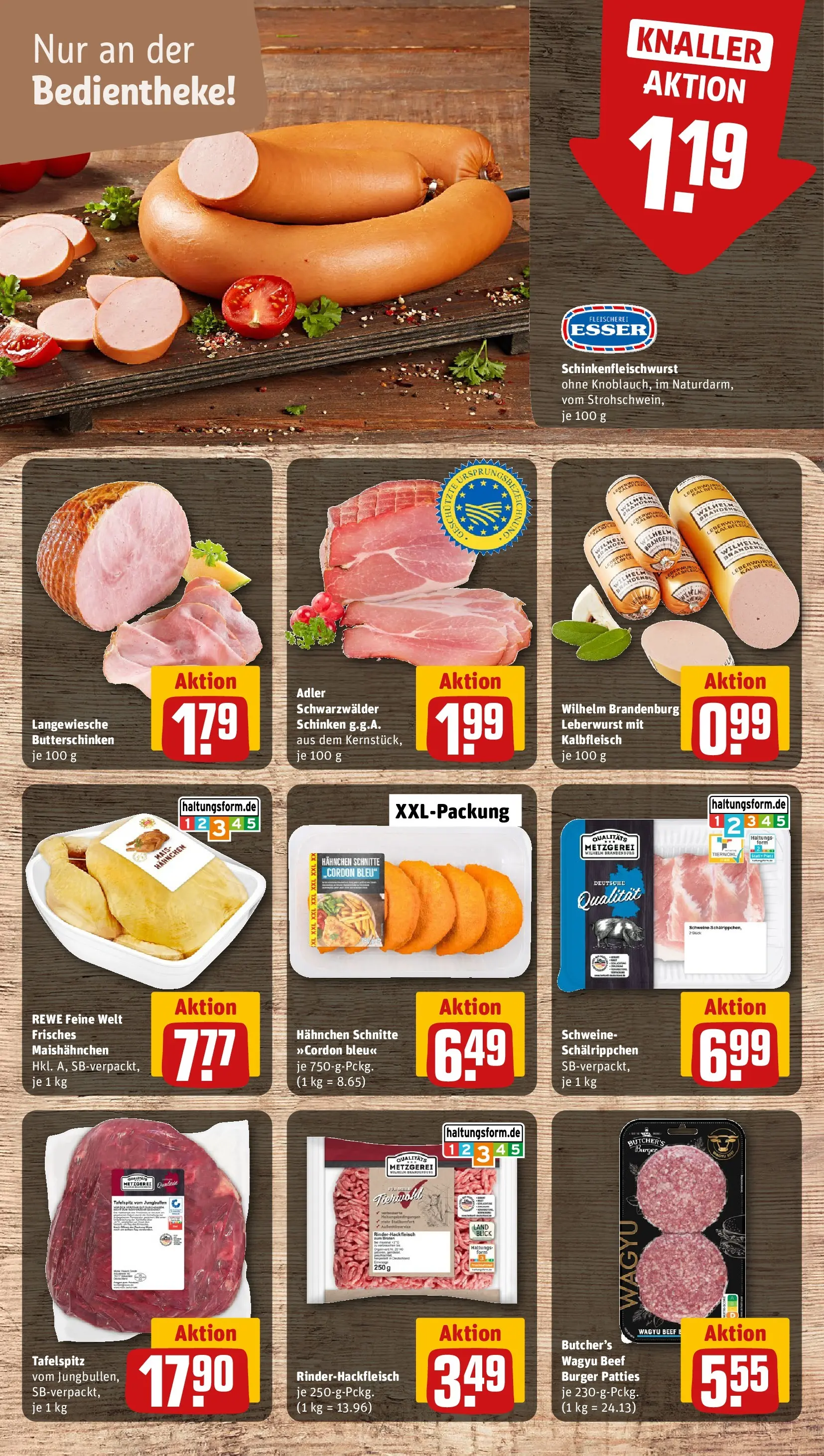 REWE Prospekt ab 09.03.2026 zum Blättern » Angebote | Seite: 8 | Produkte: Tafelspitz, Hahnchen, Burger, Schinken