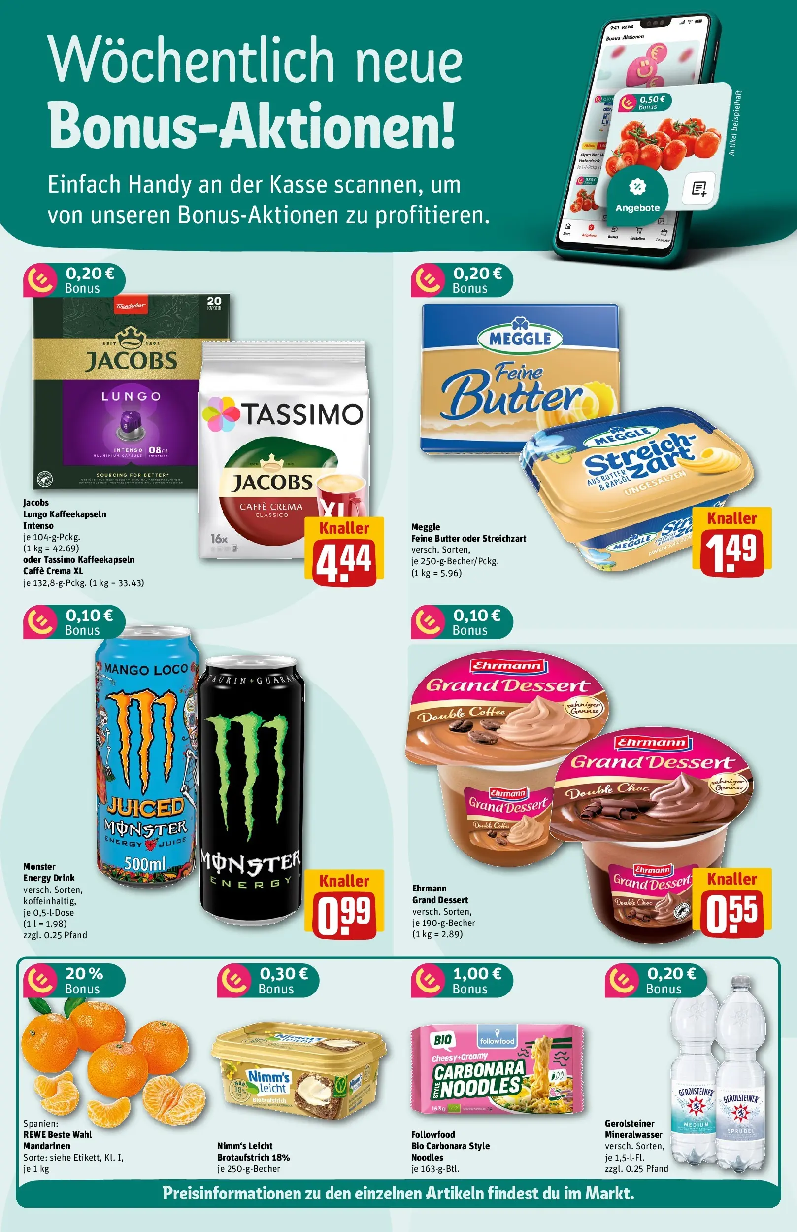 REWE Prospekt ab 09.03.2026 zum Blättern » Angebote | Seite: 2 | Produkte: Butter, Rapsöl, Tassimo, Gerolsteiner