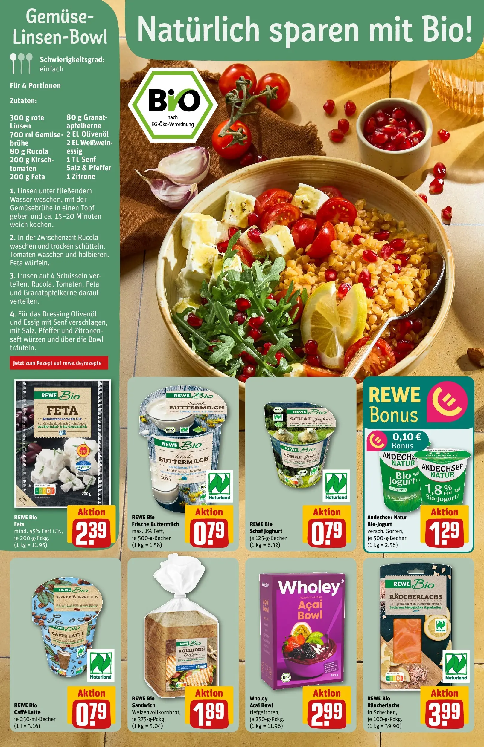 REWE Prospekt ab 09.03.2026 zum Blättern » Angebote | Seite: 4 | Produkte: Buttermilch, Feta, Dressing, Zitronen