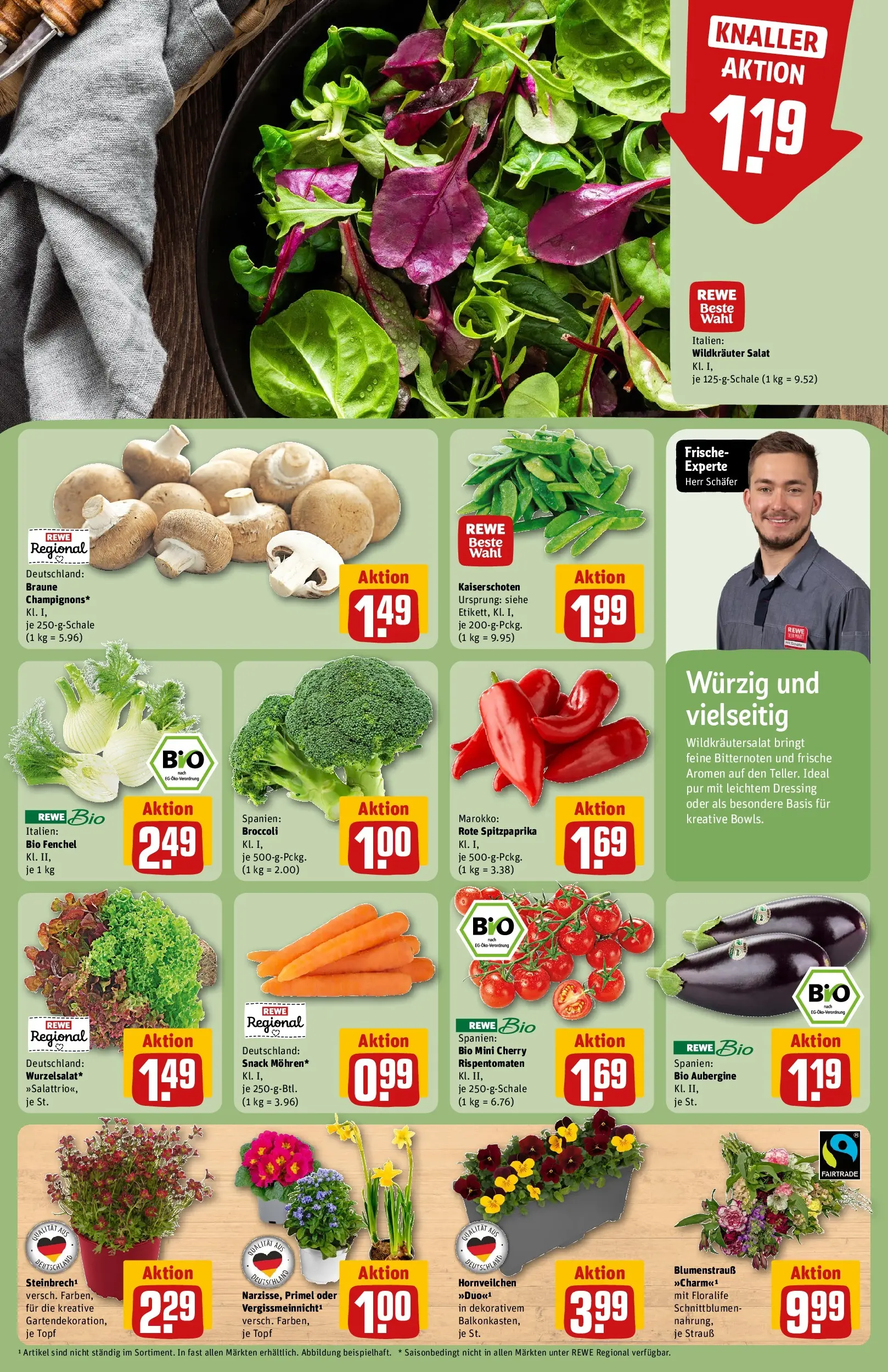 REWE Prospekt ab 09.03.2026 zum Blättern » Angebote | Seite: 7 | Produkte: Dressing, Aubergine, Salat