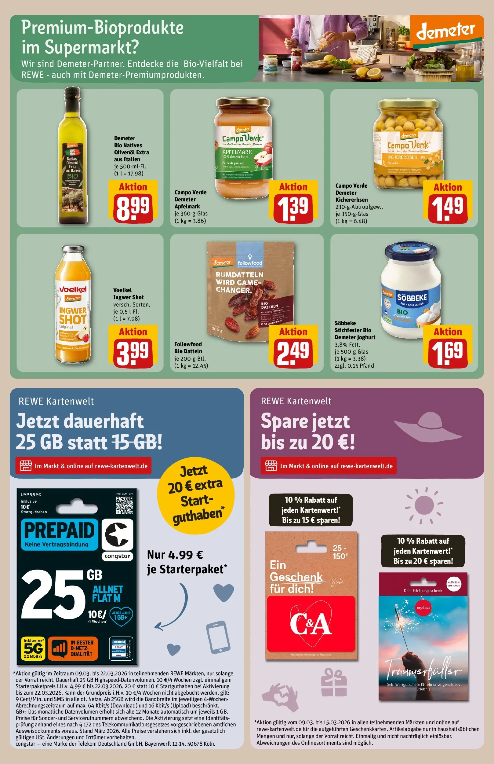 REWE Prospekt ab 09.03.2026 zum Blättern » Angebote | Seite: 23 | Produkte: Joghurt, Olivenol, Pommes