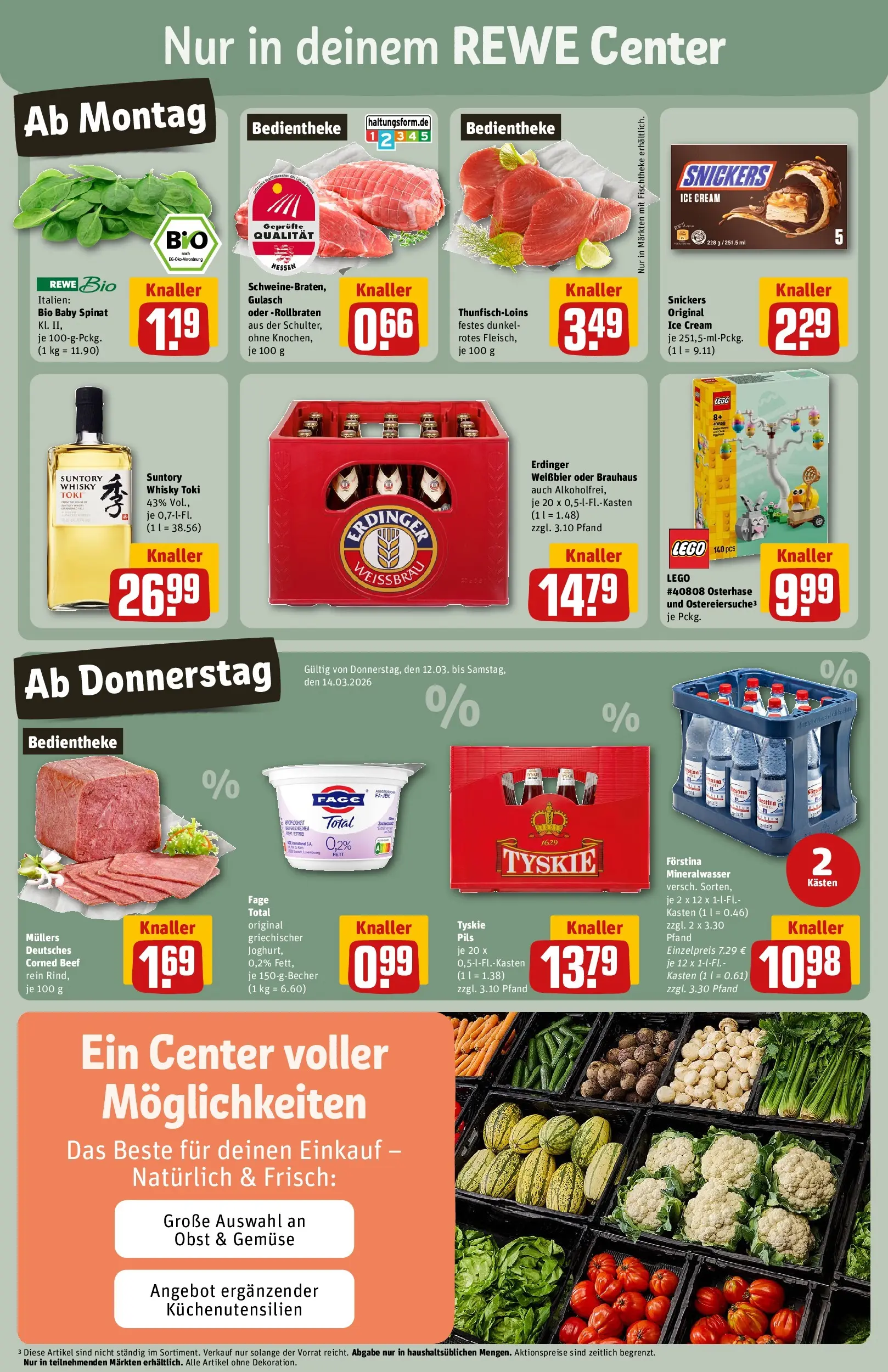 REWE Prospekt ab 09.03.2026 zum Blättern » Angebote | Seite: 3 | Produkte: Whisky, Tyskie, Mineralwasser, Gulasch