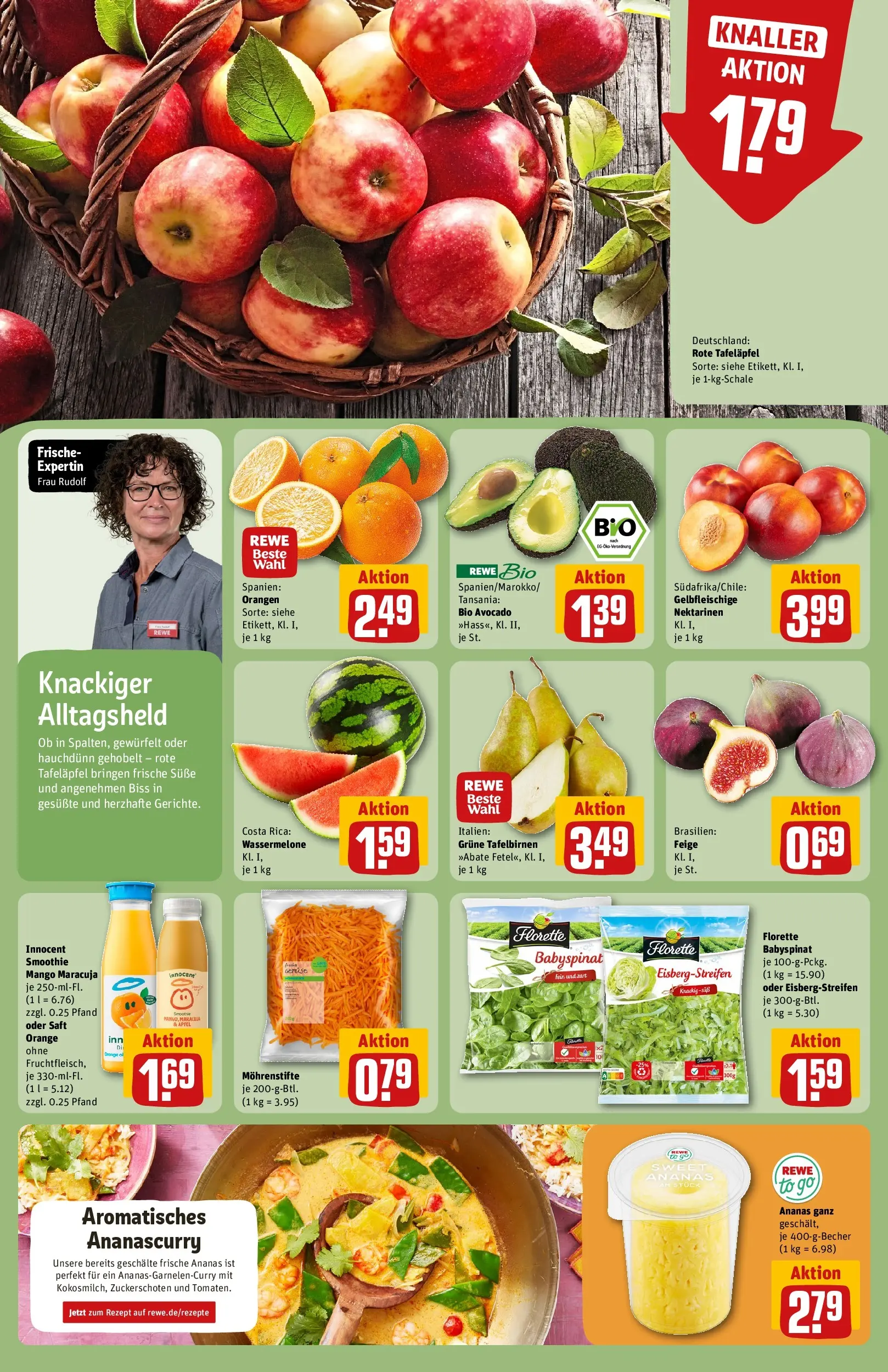 REWE Prospekt ab 09.03.2026 zum Blättern » Angebote | Seite: 6 | Produkte: Ananas, Mango, Wassermelone, Saft