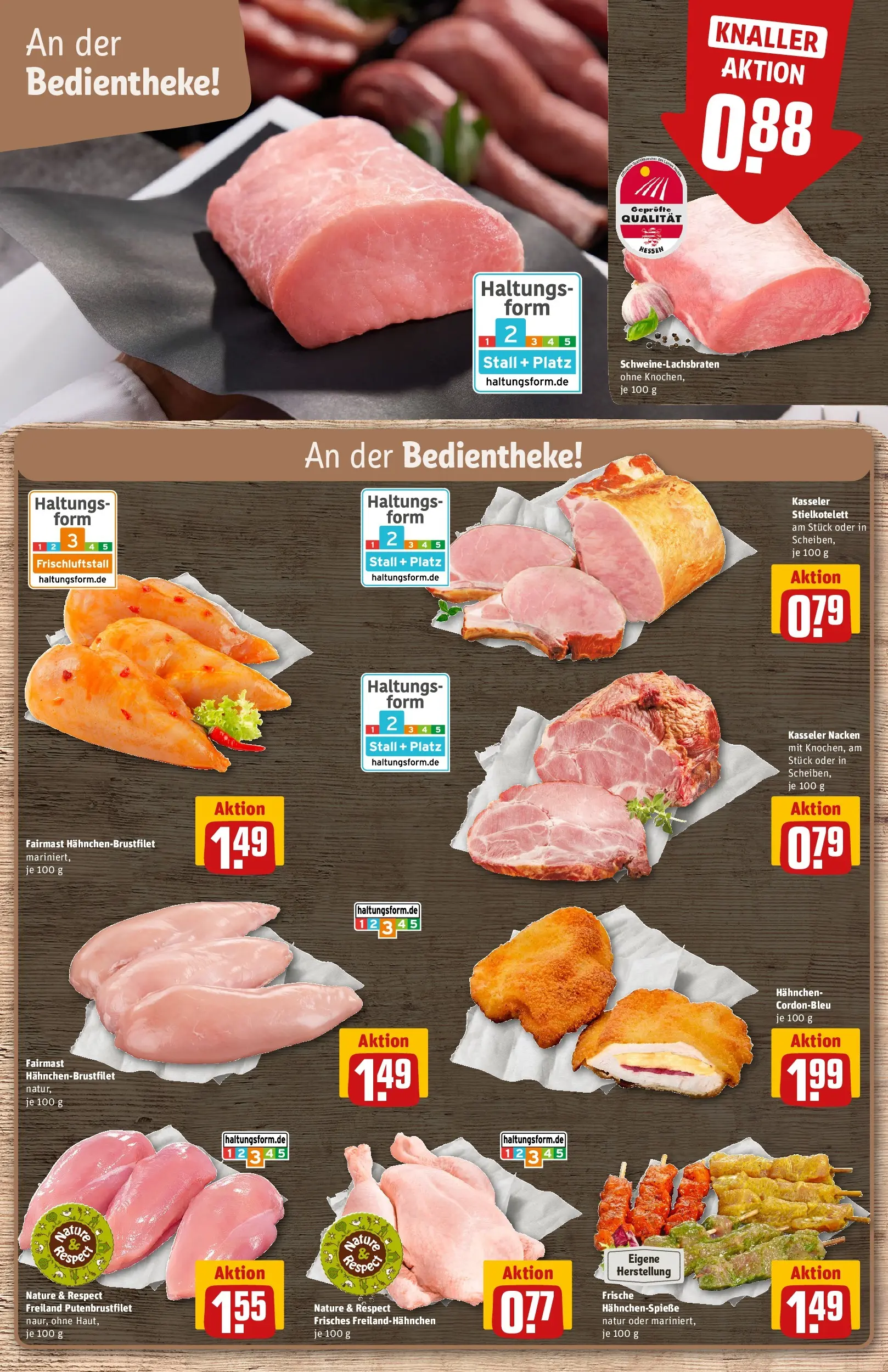 REWE Prospekt ab 09.03.2026 zum Blättern » Angebote | Seite: 8 | Produkte: Hahnchen, Kasseler nacken