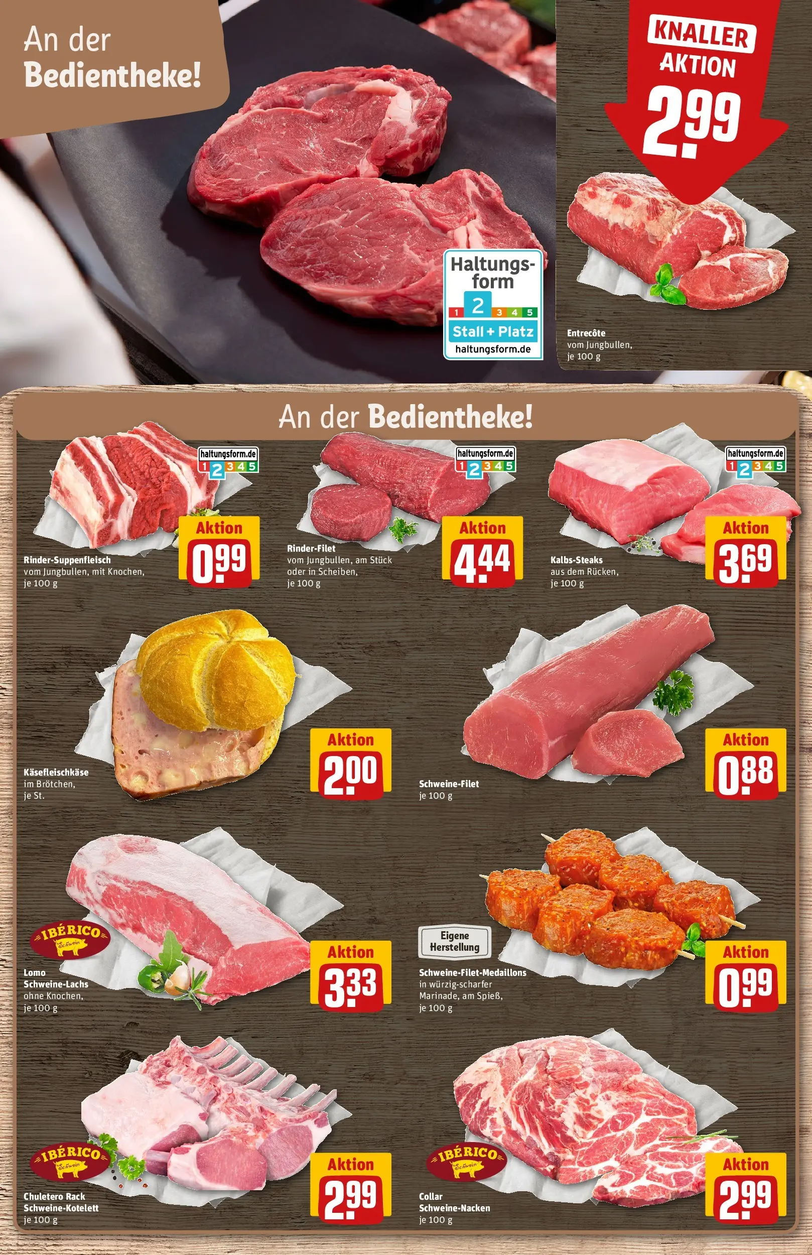 REWE Prospekt ab 09.03.2026 zum Blättern » Angebote | Seite: 9 | Produkte: Rinderfilet, Schweinenacken, Entrecote, Schweinefilet