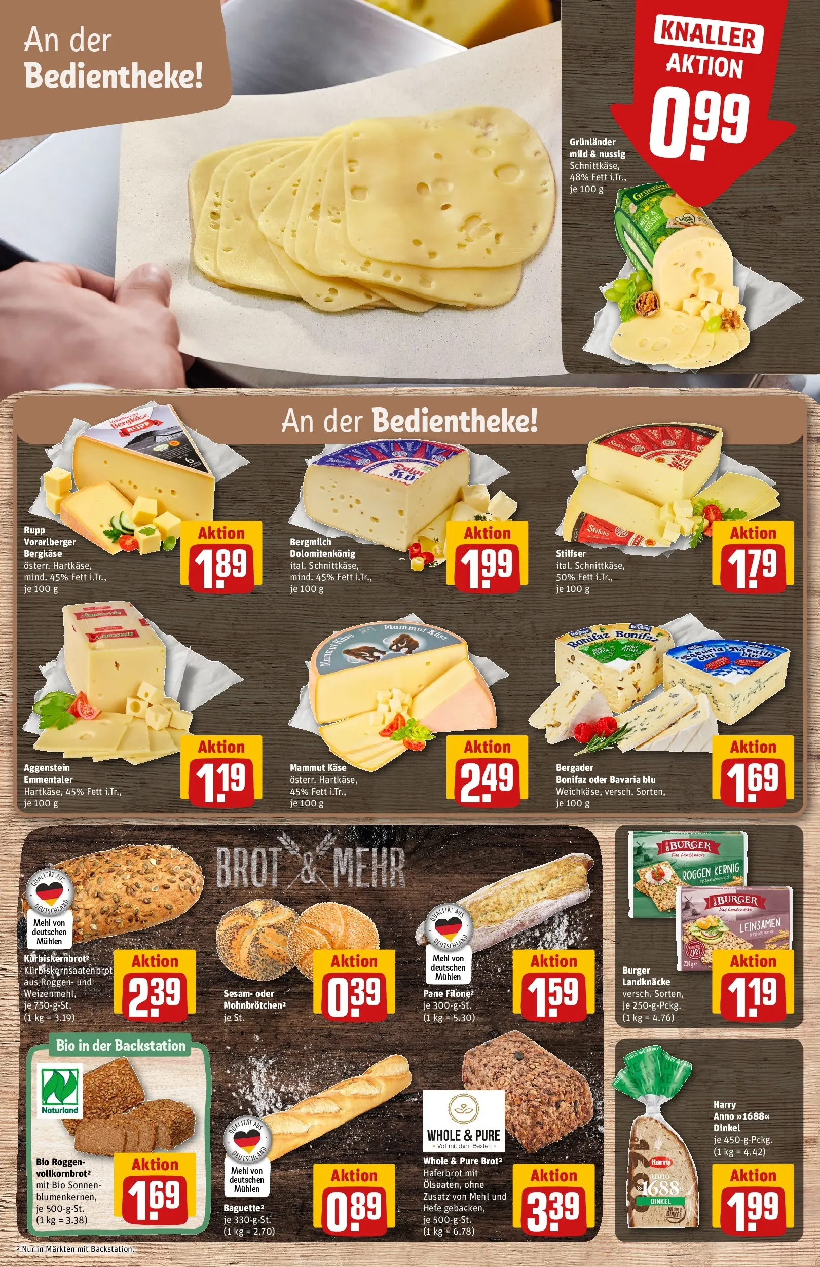 REWE Prospekt ab 09.03.2026 zum Blättern » Angebote | Seite: 11 | Produkte: Mehl, Pane, Burger, Brot