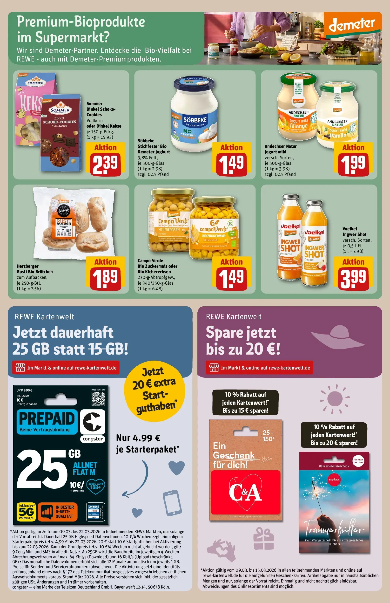 REWE Prospekt ab 09.03.2026 zum Blättern » Angebote | Seite: 23 | Produkte: Joghurt, Mango, Kekse