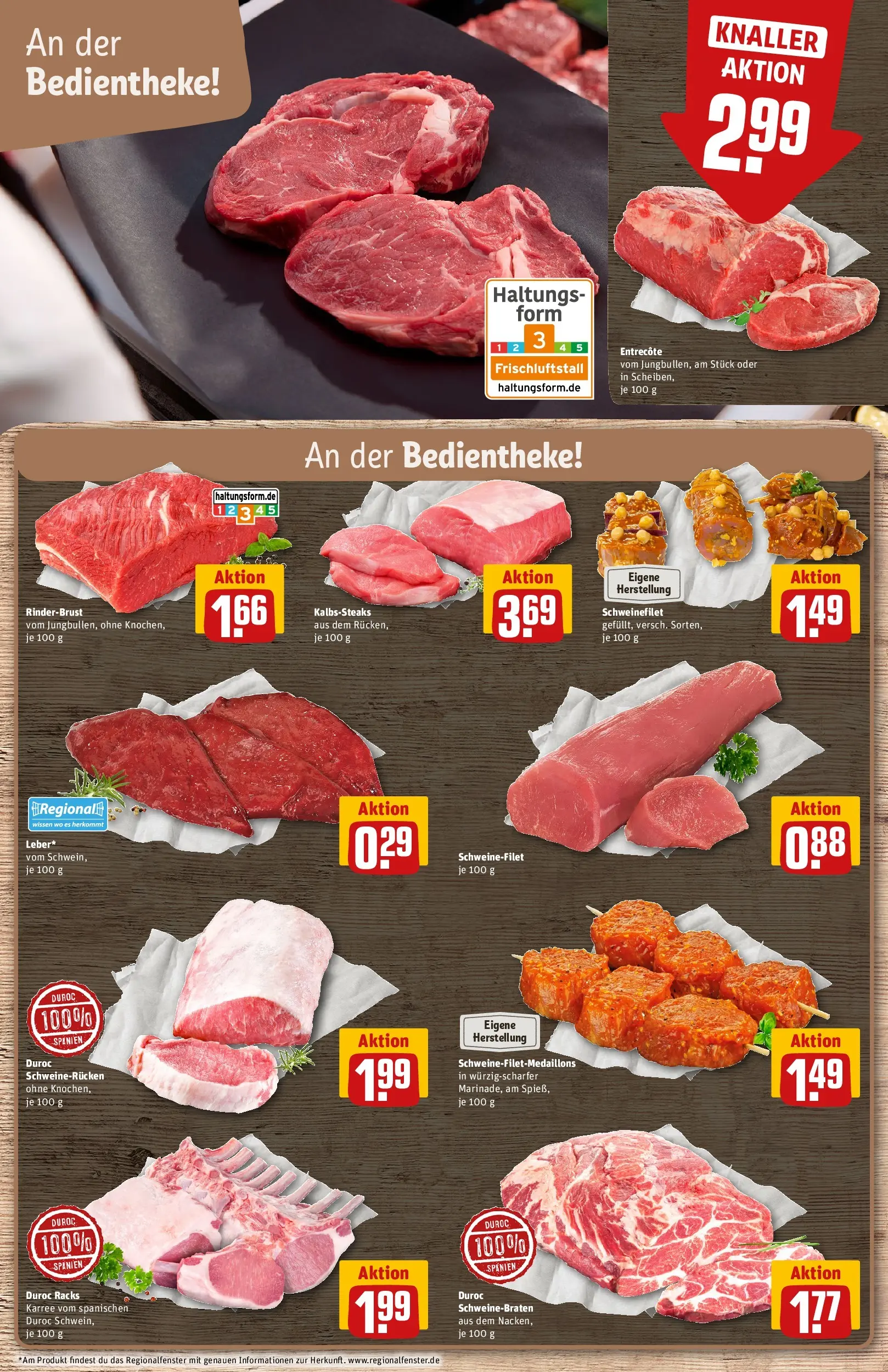 REWE Prospekt ab 09.03.2026 zum Blättern » Angebote | Seite: 9 | Produkte: Entrecote, Schweinefilet, Schweinerucken