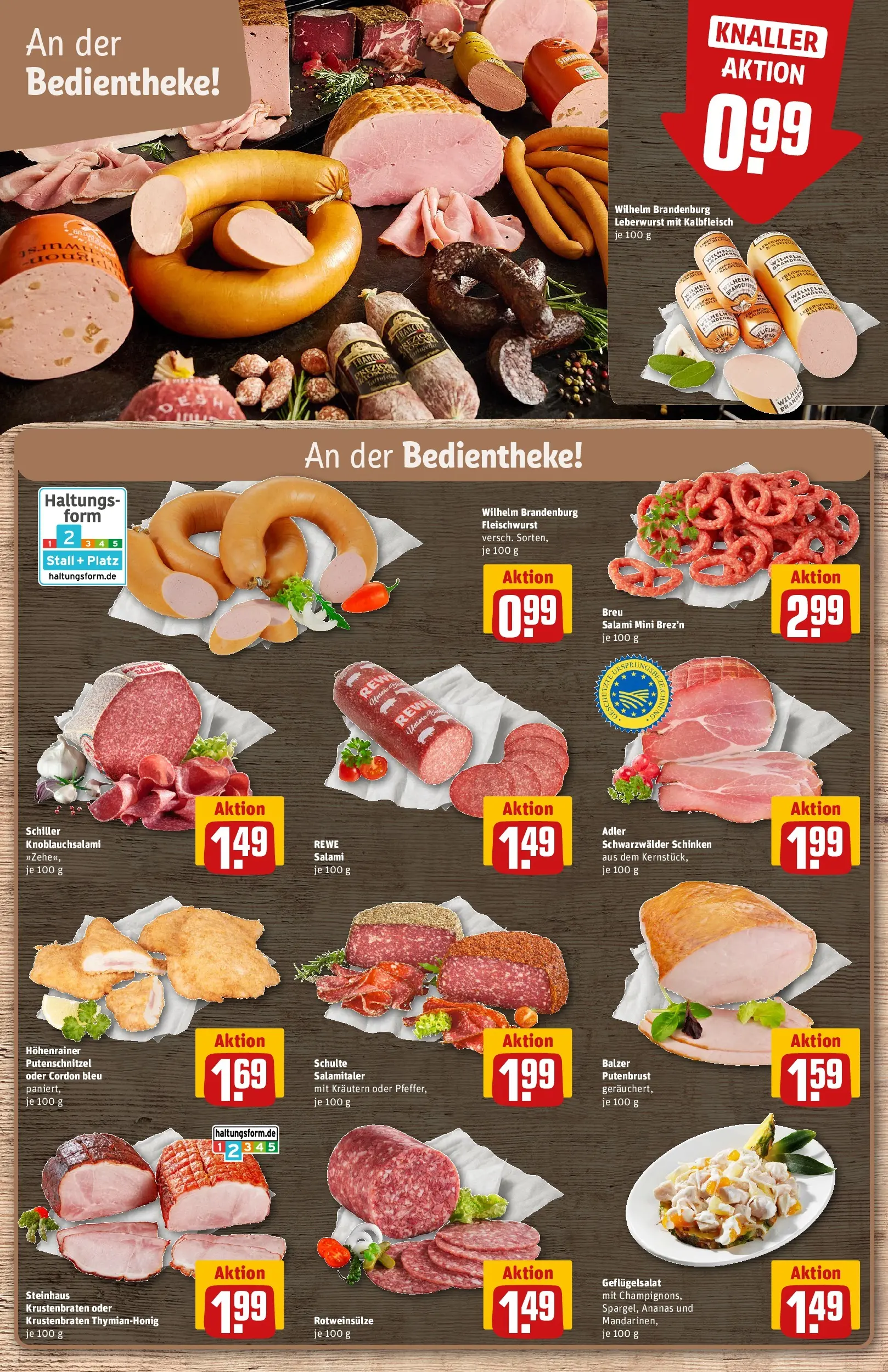 REWE Prospekt ab 09.03.2026 zum Blättern » Angebote | Seite: 10 | Produkte: Ananas, Putenschnitzel, Salami, Schinken