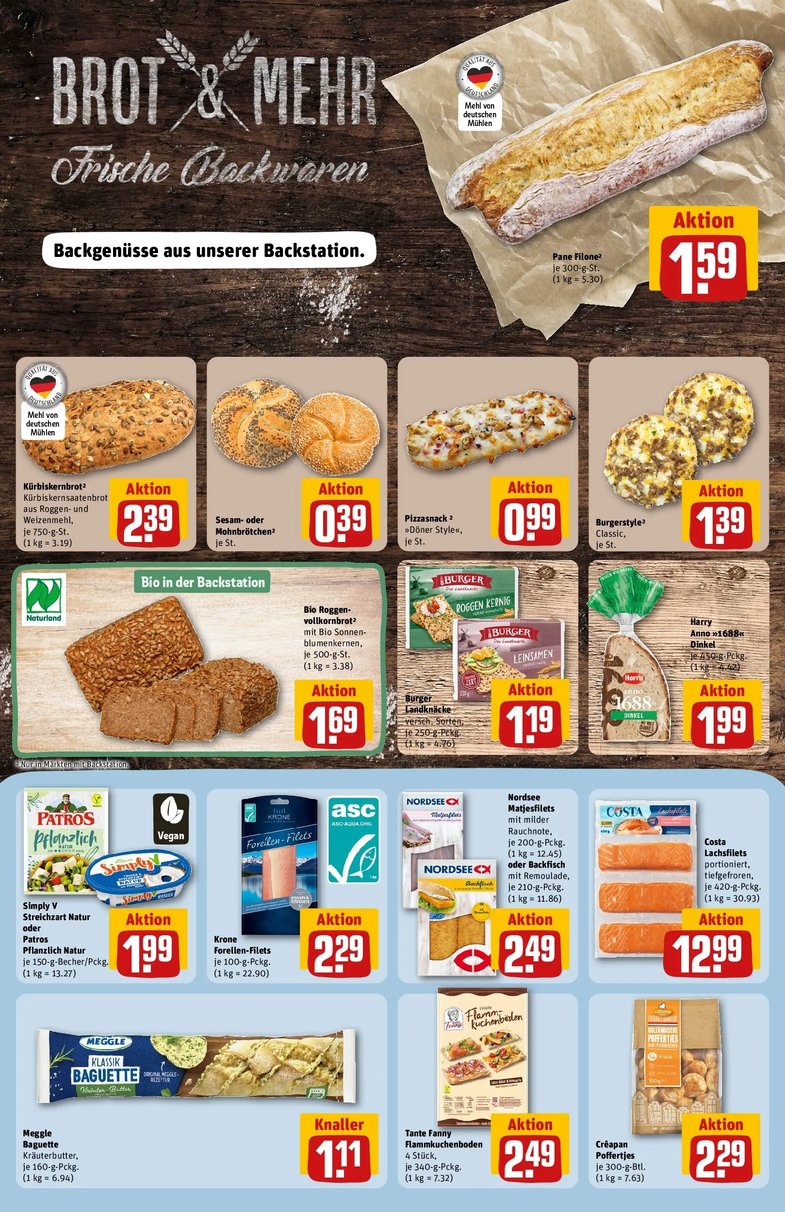 REWE Prospekt ab 09.03.2026 zum Blättern » Angebote | Seite: 12 | Produkte: Pane, Burger, Patros, Brot