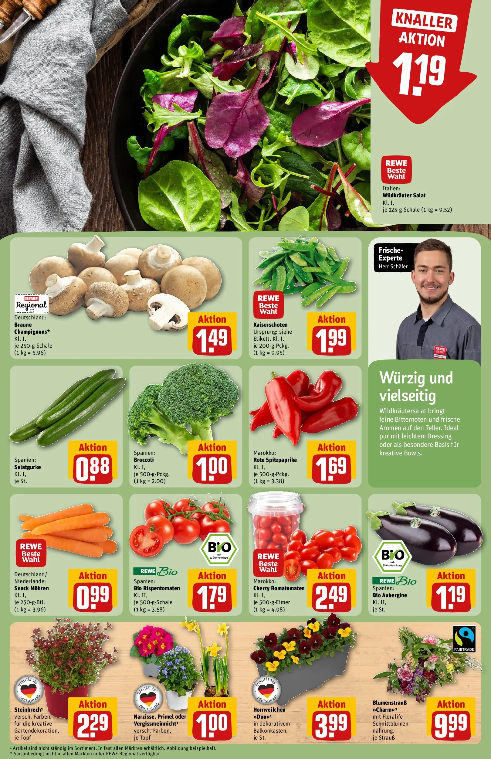 REWE Prospekt ab 09.03.2026 zum Blättern » Angebote | Seite: 7 | Produkte: Dressing, Mohren, Aubergine, Salat