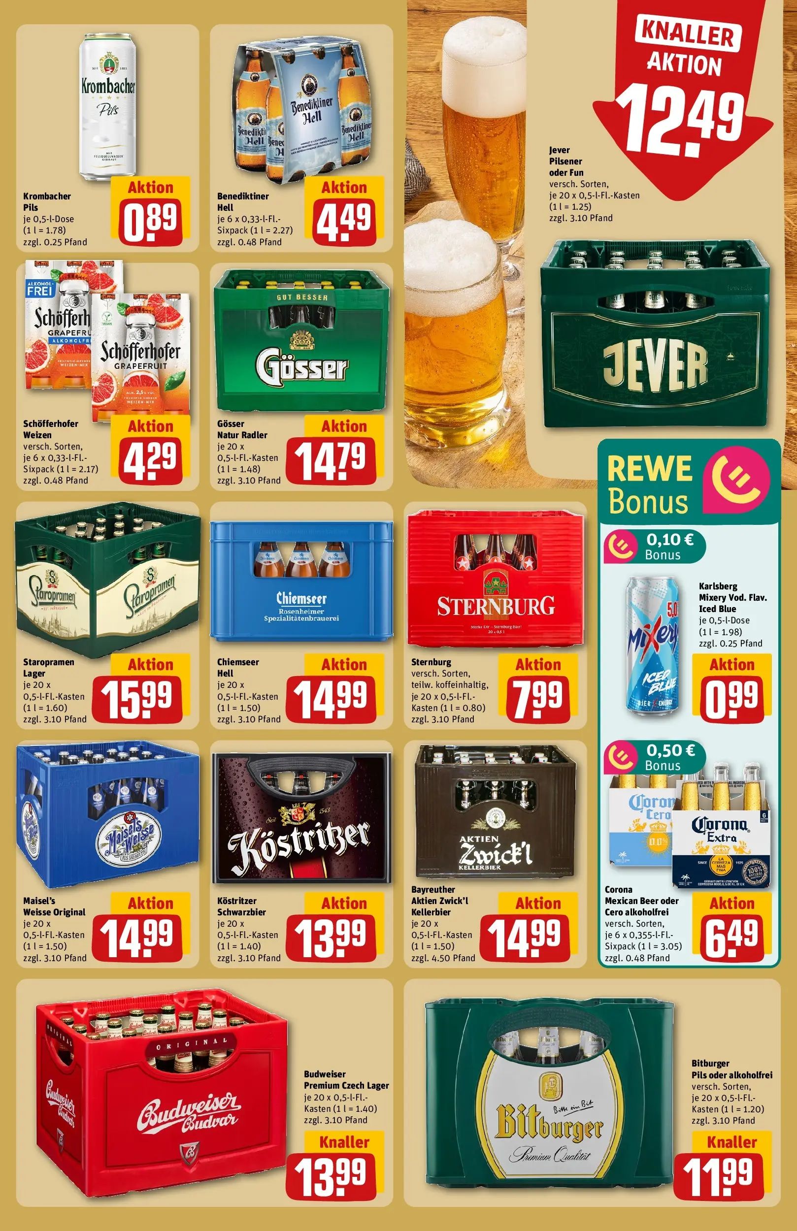 REWE Prospekt ab 09.03.2026 zum Blättern » Angebote | Seite: 17 | Produkte: Energy, Benediktiner hell, Grapefruit, Budweiser