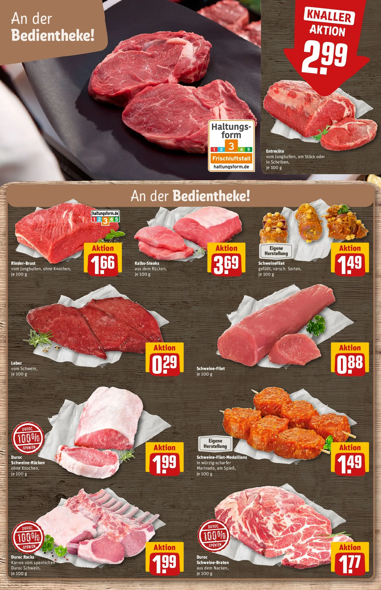 REWE Prospekt ab 09.03.2026 zum Blättern » Angebote | Seite: 9 | Produkte: Entrecote, Schweinefilet, Schweinerucken