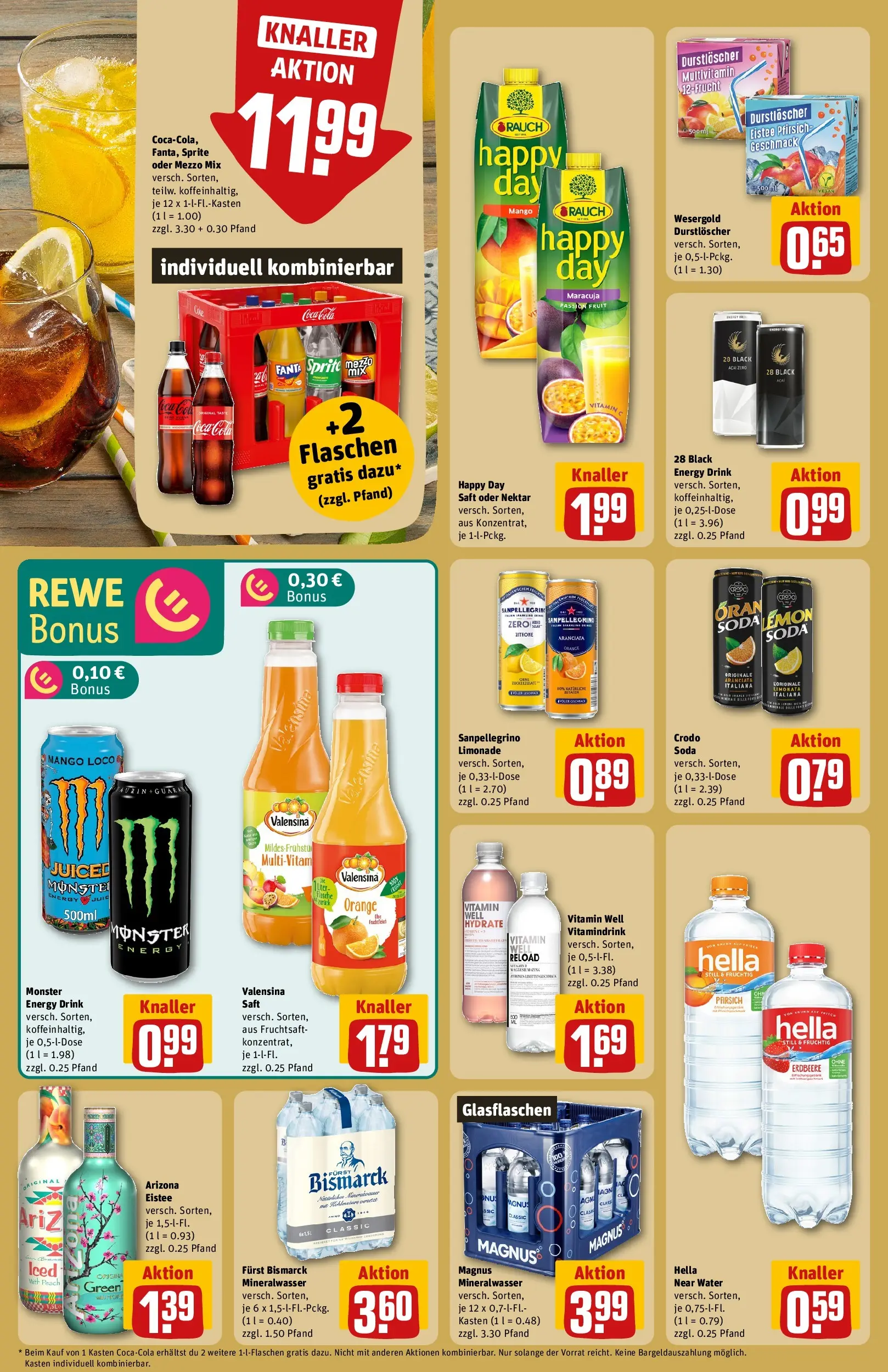 REWE Prospekt ab 09.03.2026 zum Blättern » Angebote | Seite: 20 | Produkte: Sprite, Valensina, Pfirsich, Oder mezzo mix