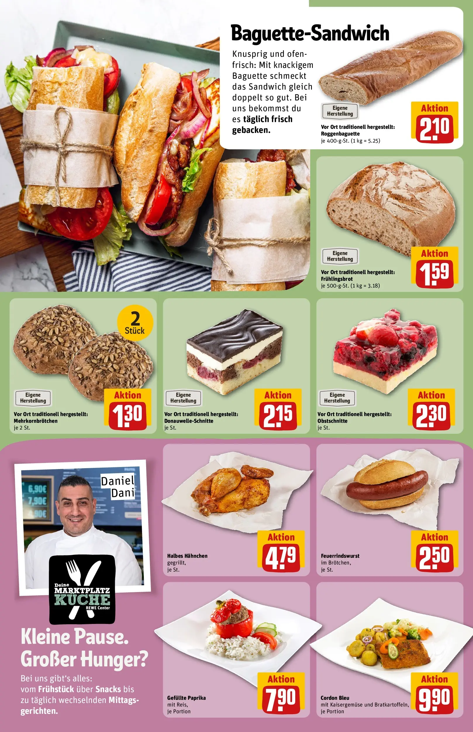 REWE Prospekt ab 09.03.2026 zum Blättern » Angebote | Seite: 13 | Produkte: Ofen, Hahnchen, Küche, Baguette