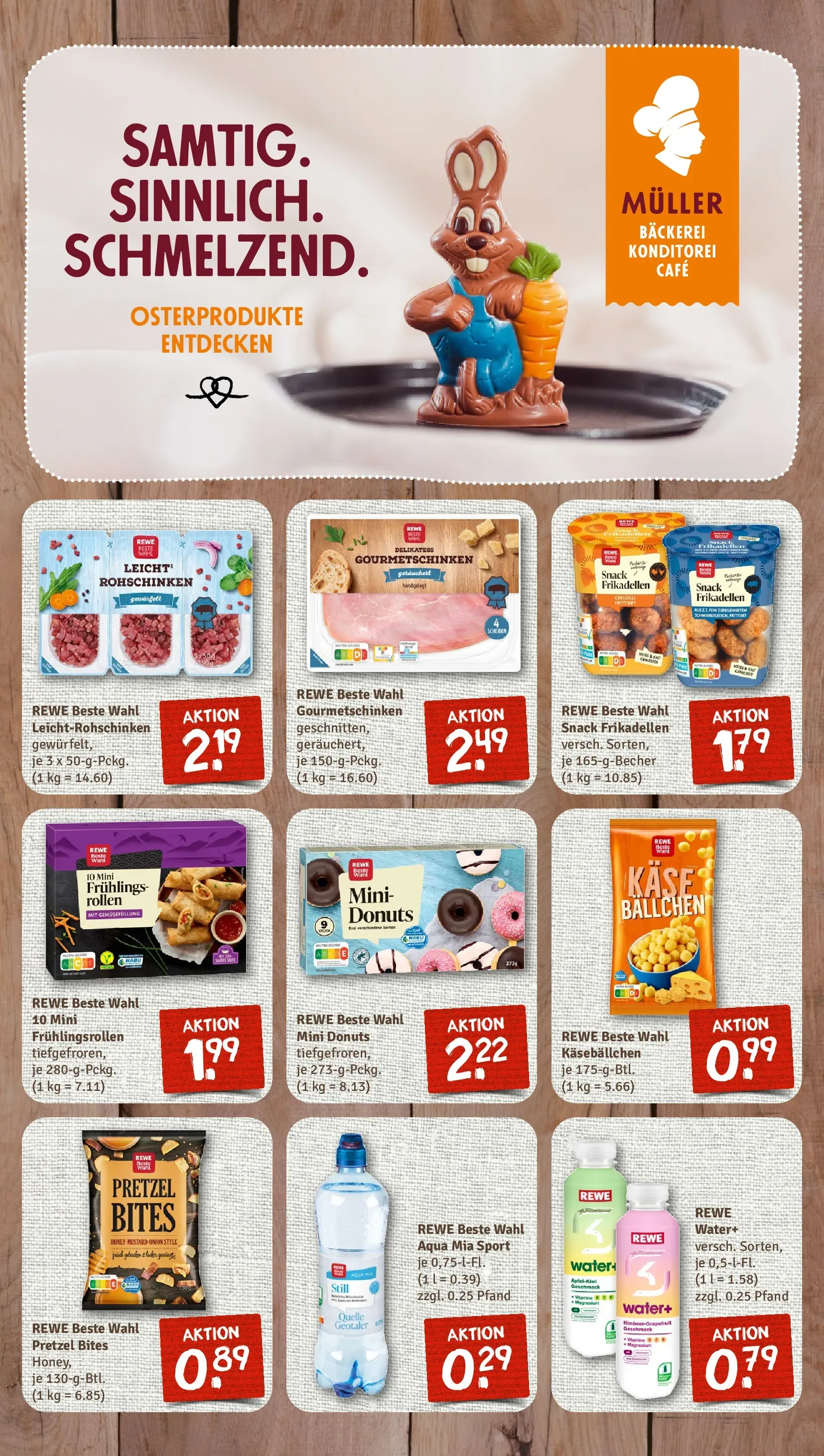 REWE Prospekt ab 09.03.2026 zum Blättern » Angebote | Seite: 7 | Produkte: Bäckerei, Käse, Donuts