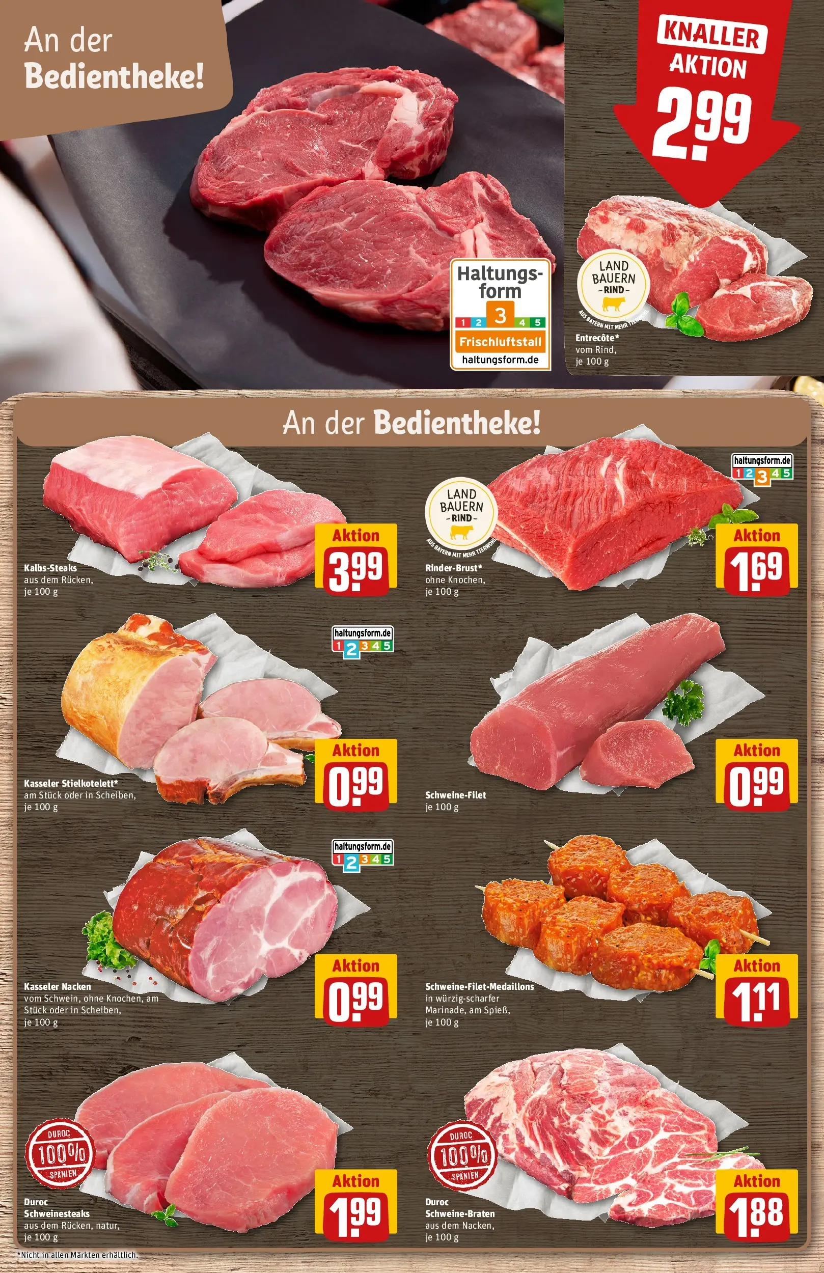 REWE Prospekt ab 09.03.2026 zum Blättern » Angebote | Seite: 9 | Produkte: Schweinefilet, Kasseler nacken, Steak